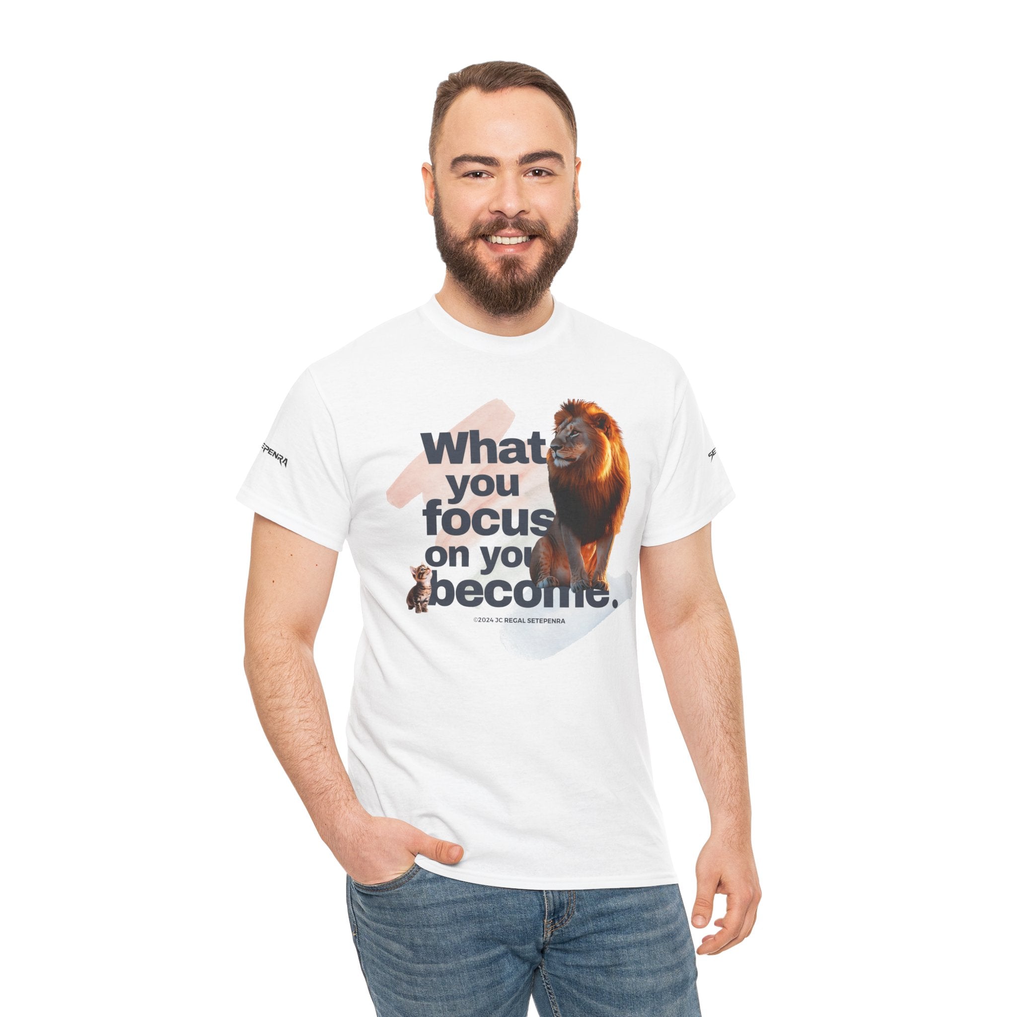 What You Focus On You Become Unisex Heavy Cotton Tee