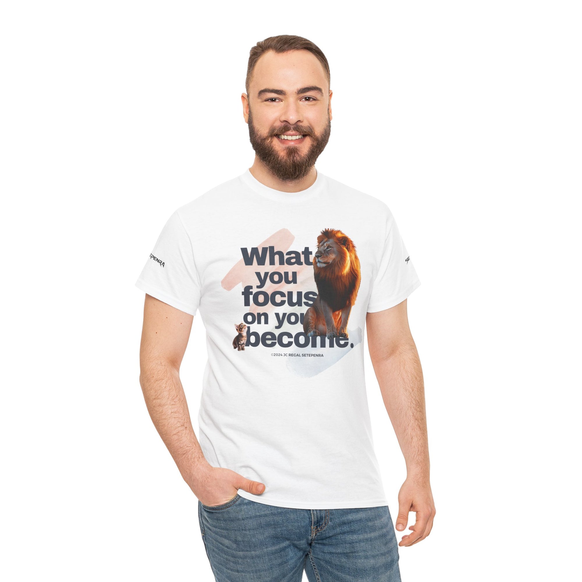What You Focus On You Become Unisex Heavy Cotton Tee