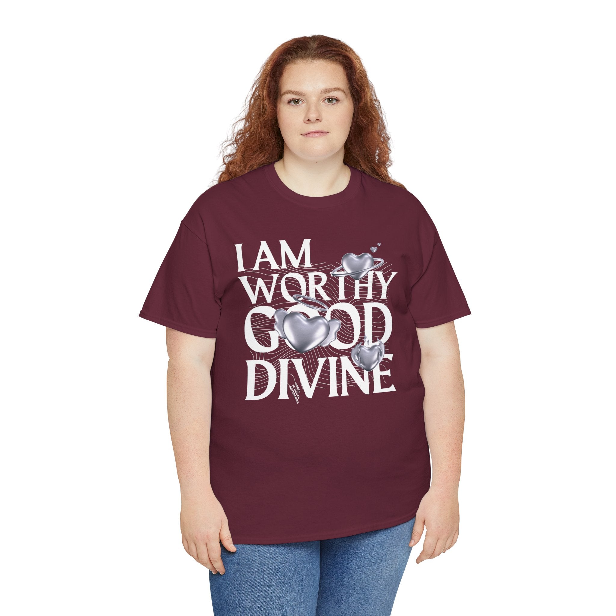 I AM WORTHY GOOD DIVINE Unisex Heavy Cotton Tee