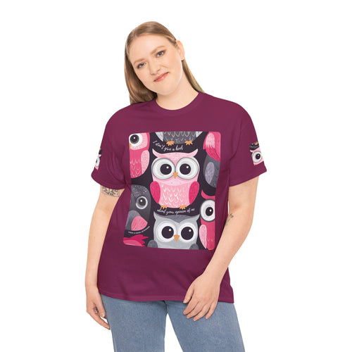 Don't Give A Hoot Unisex Heavy Cotton Tee SETEPENRA T-Shirt.