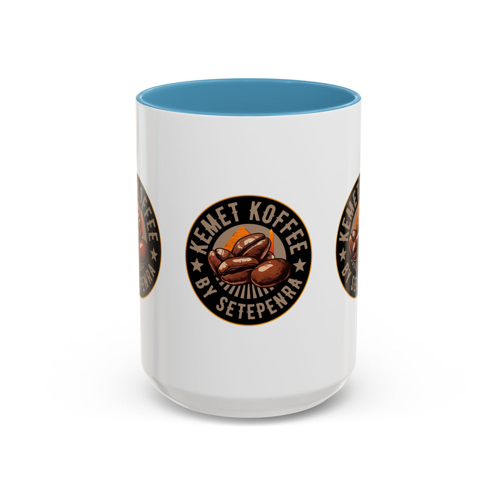 Kemet Koffee By Setepenra Accent Coffee Mug, 11oz, 15oz (Various Colors)