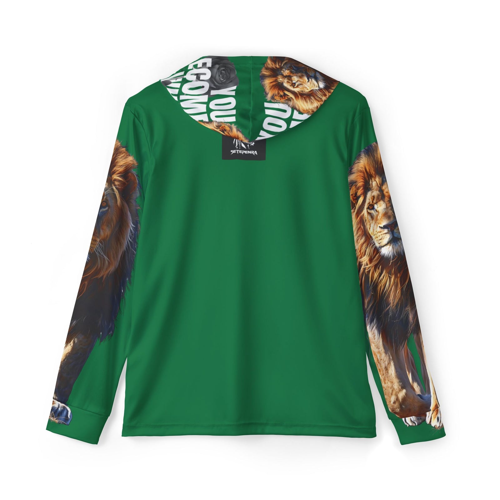 You Become What You Believe Men's Sports Warmup Hoodie (Dark Green) SETEPENRA All Over Prints.