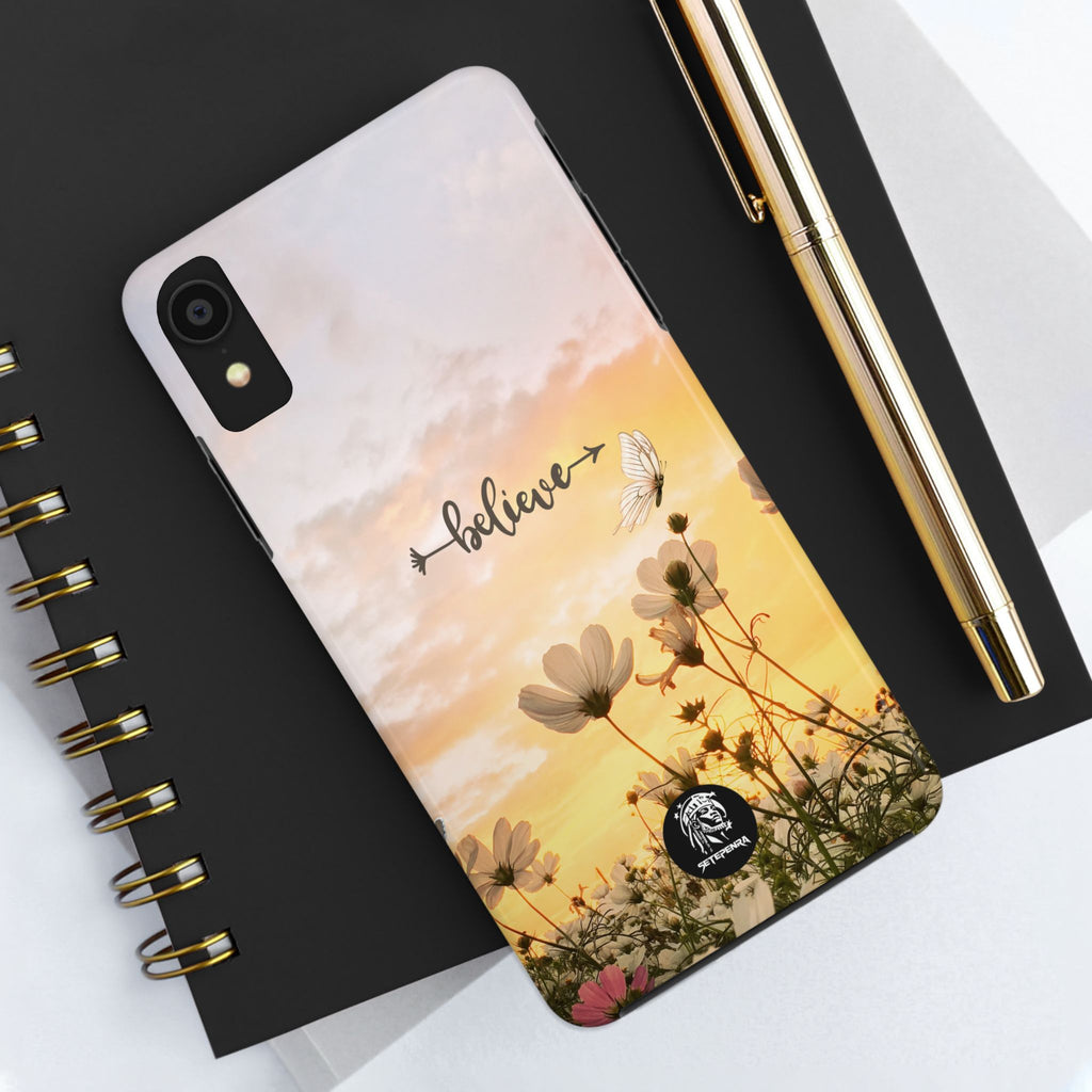 Believe Tough Phone Case (For iPhone, Galaxy & More) - Aesthetic Flower