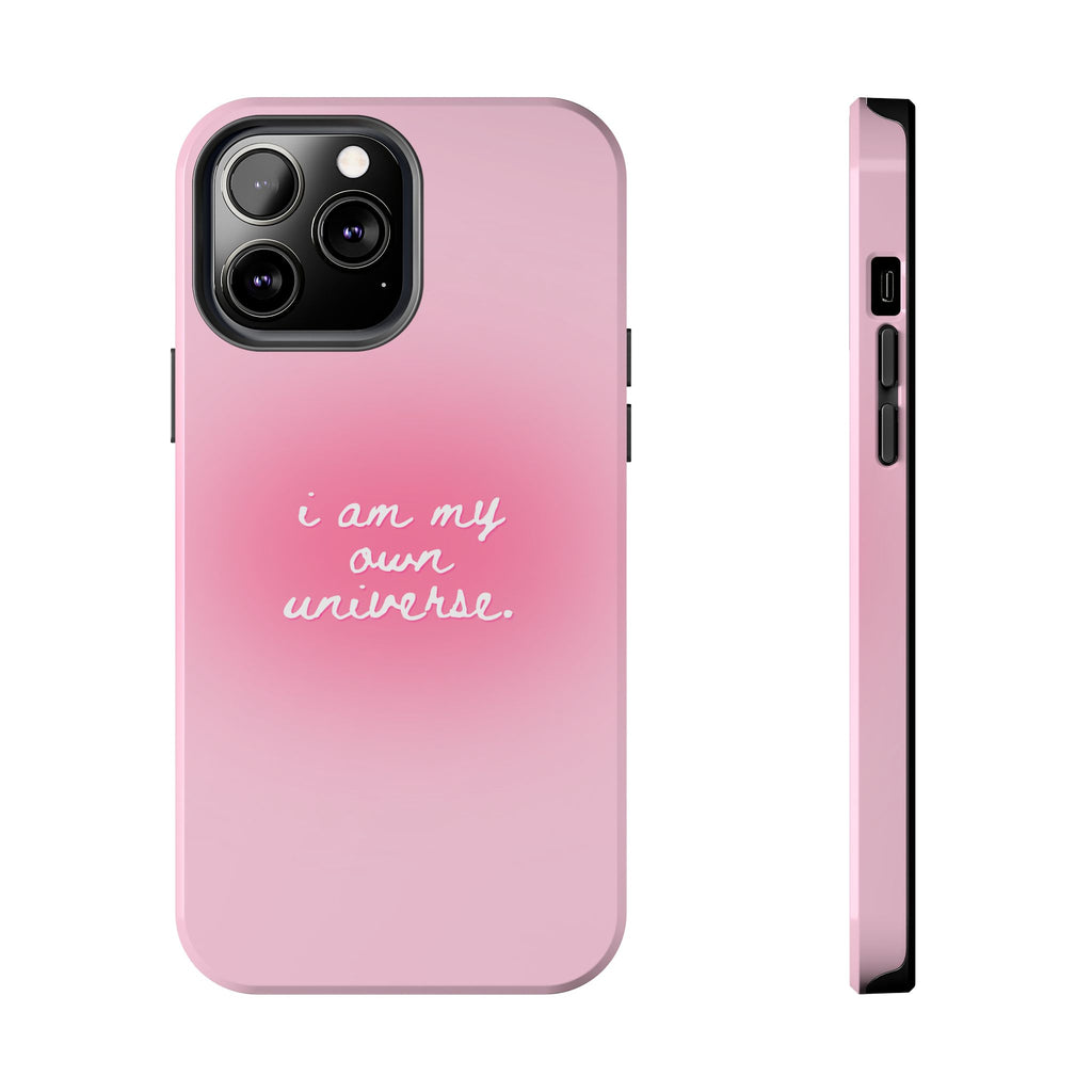 I Am My Own Universe — Pink Gradient Protective Cover Tough Phone Case