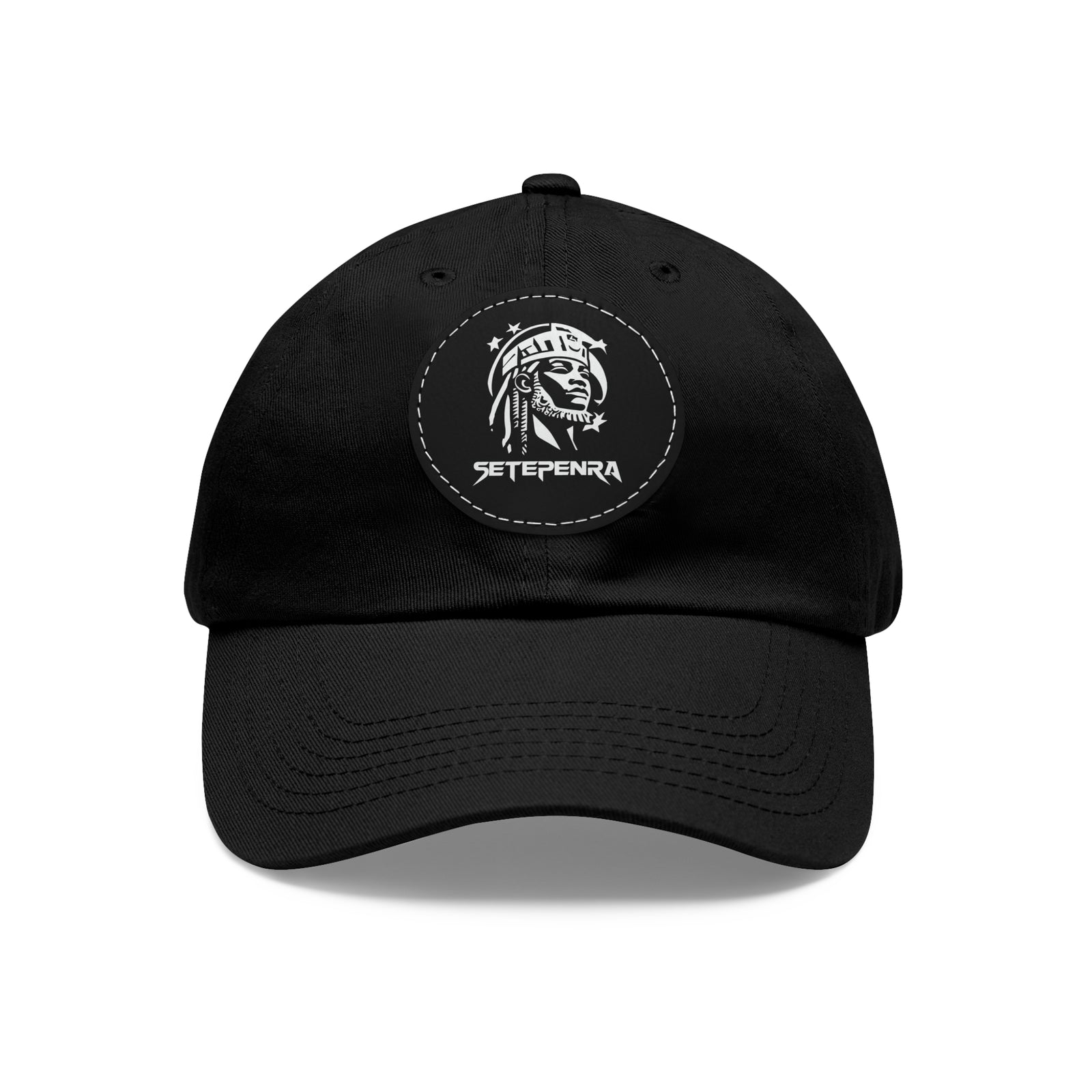 SETEPENRA Dad Hat with Leather Patch (Round) SETEPENRA Hats.