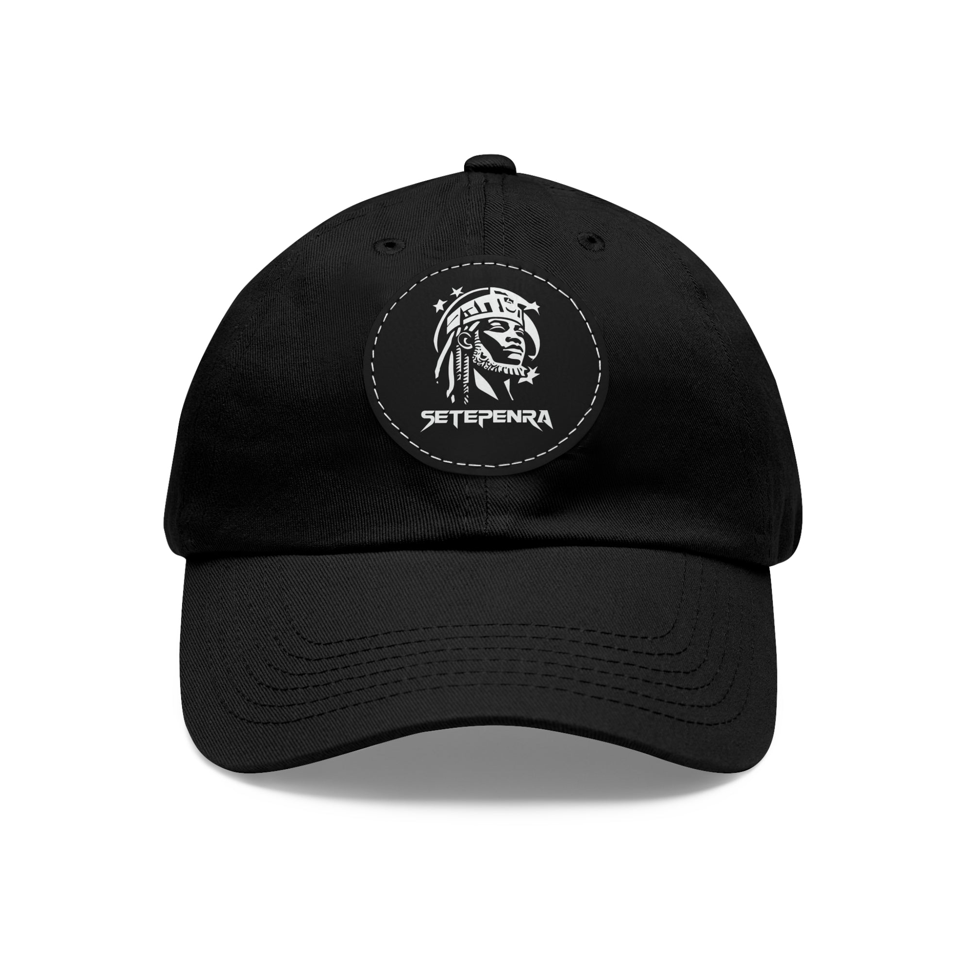 SETEPENRA Dad Hat with Leather Patch (Round) SETEPENRA Hats.