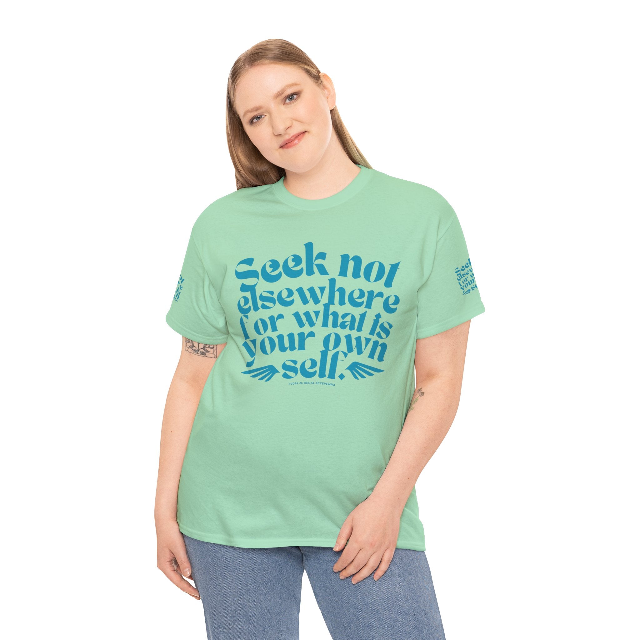 Seek Not Elsewhere (Aqua Edition) Unisex Heavy Cotton Tee