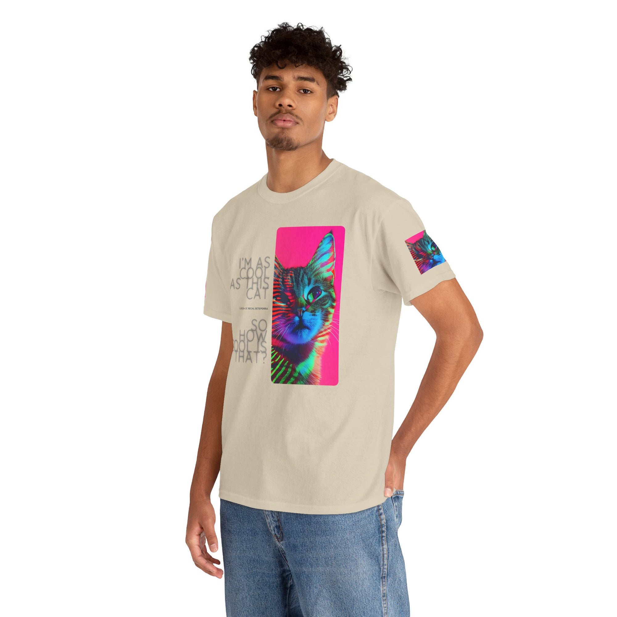 Cool Cat (Whiskers 2) Unisex Heavy Cotton Tee