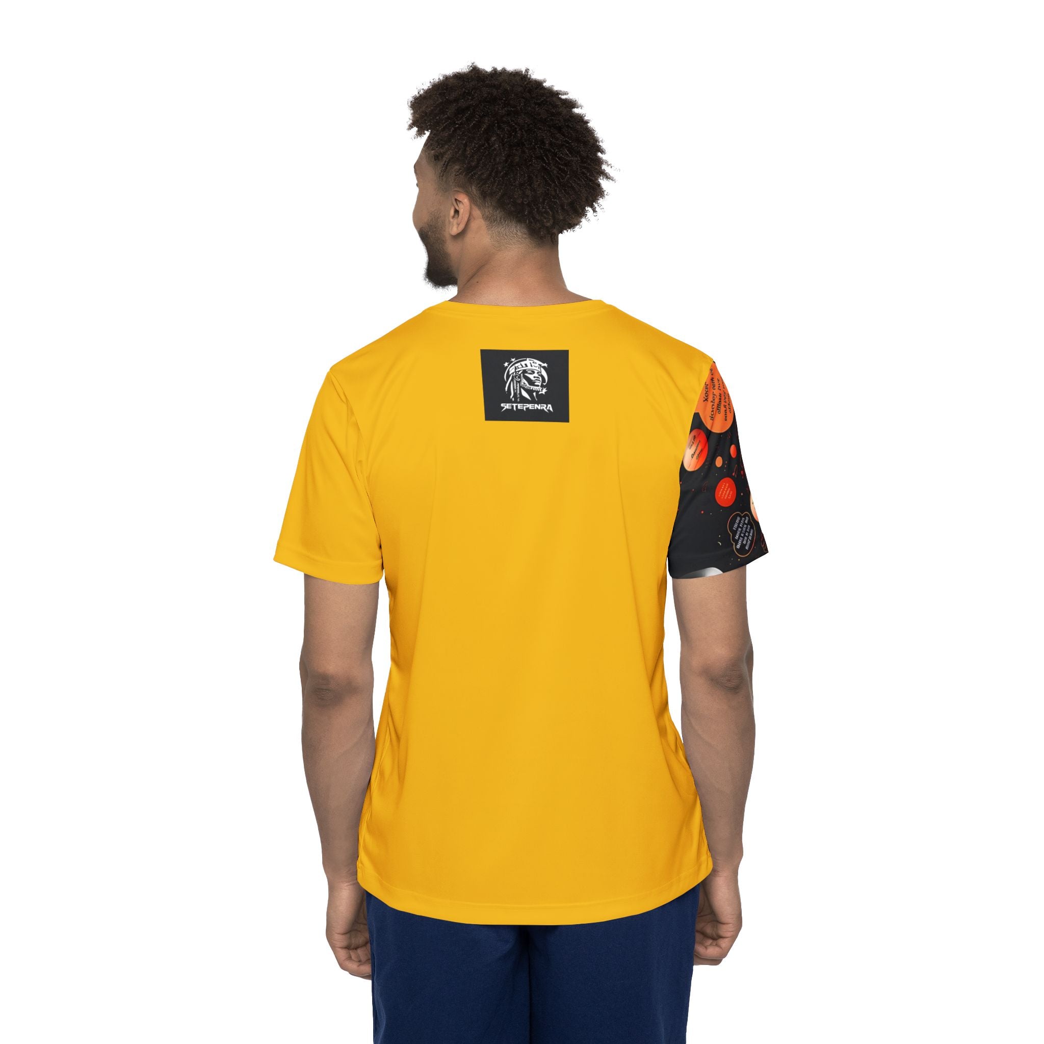 Mind Your Words Men's Sports Jersey (Gold) SETEPENRA All Over Prints.