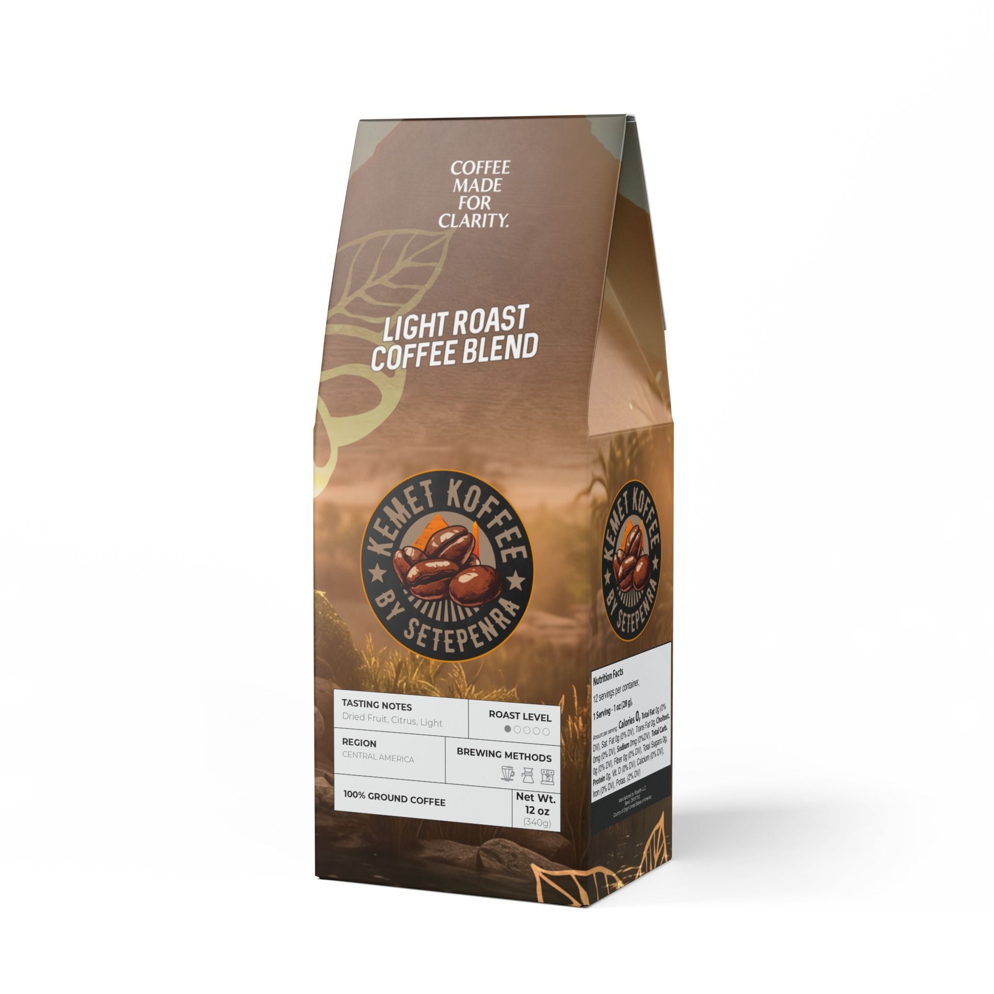 Kemet Koffee By Setepenra Light Roast Coffee Blend
