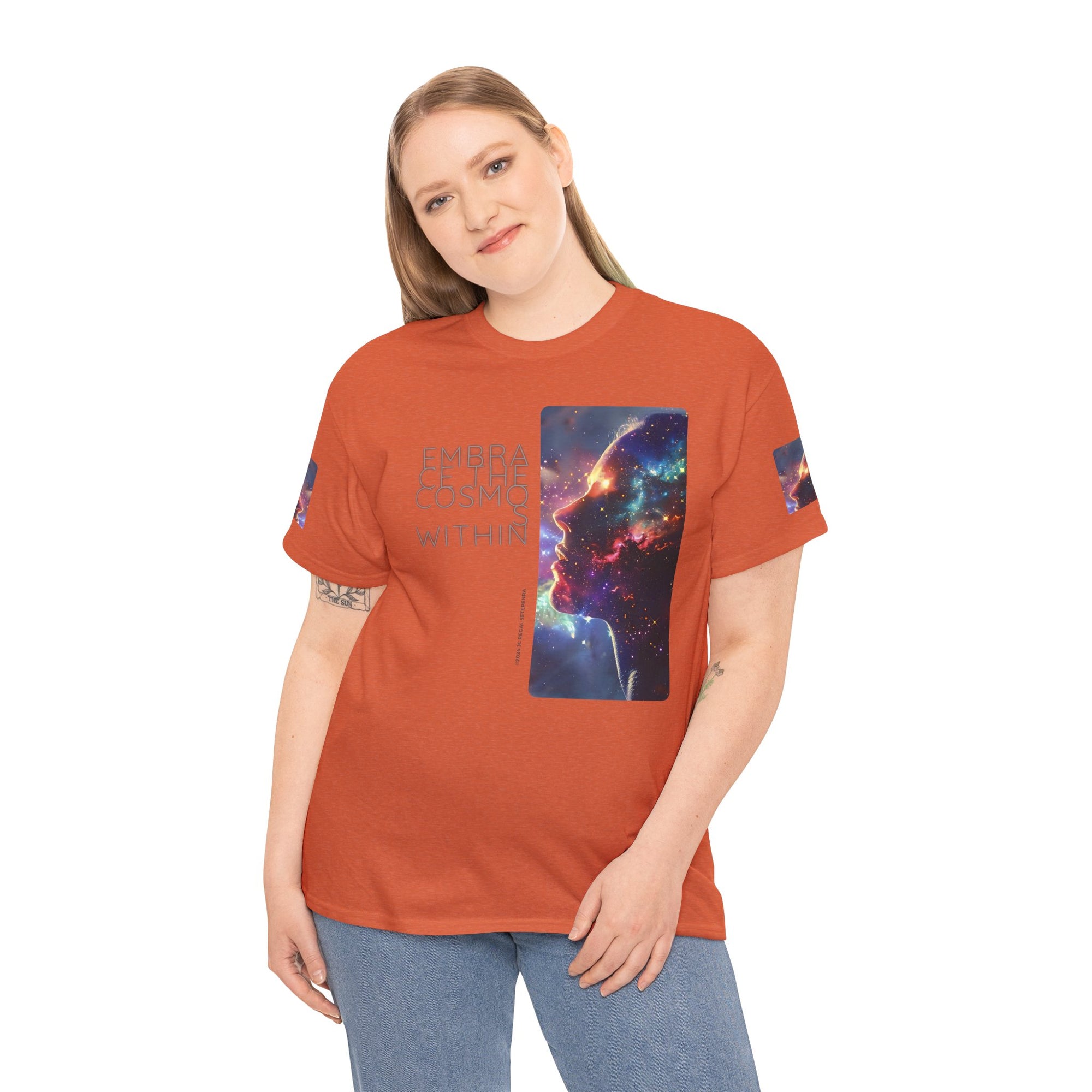 Embrace The Cosmos Within Unisex Heavy Cotton Tee