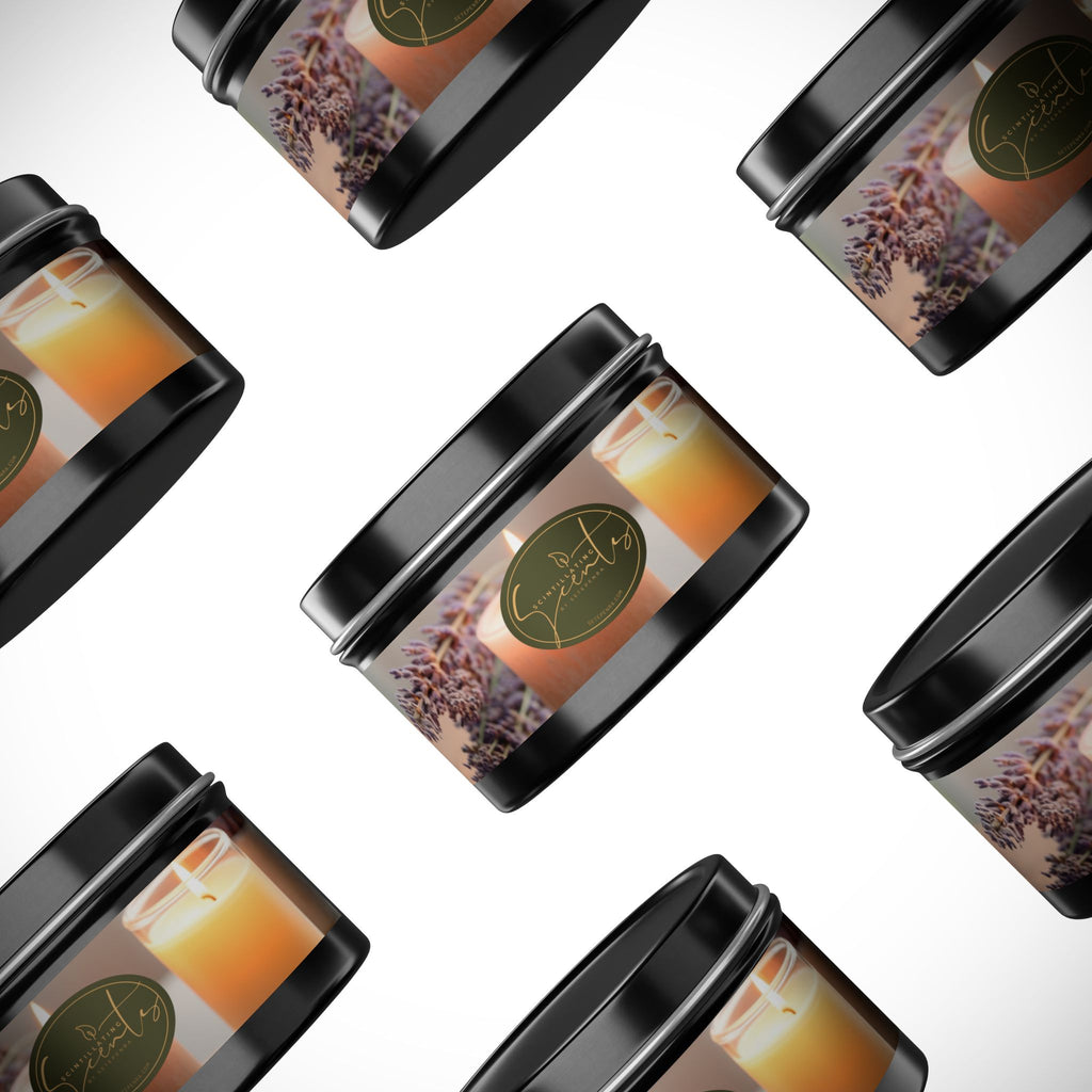 Scintillating Scents by SETEPENRA Tin Candles - Gold, Silver, Black (4oz, 8oz)