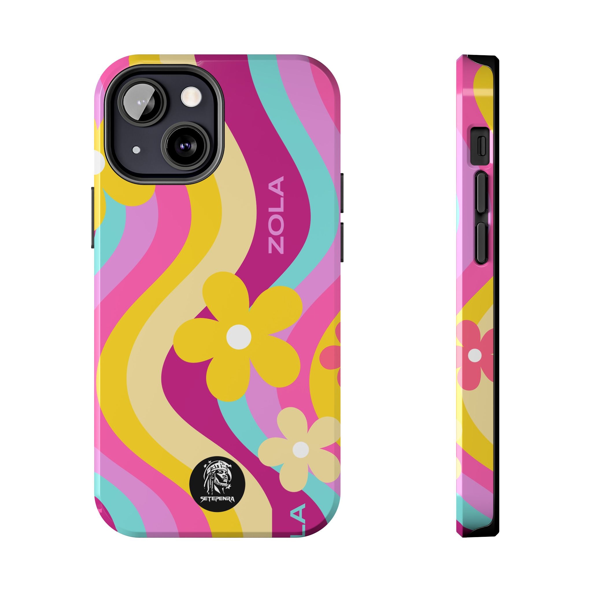 Zola Tough Phone Case (For iPhone, Galaxy & More) - Pink Wave SETEPENRA Phone Case.