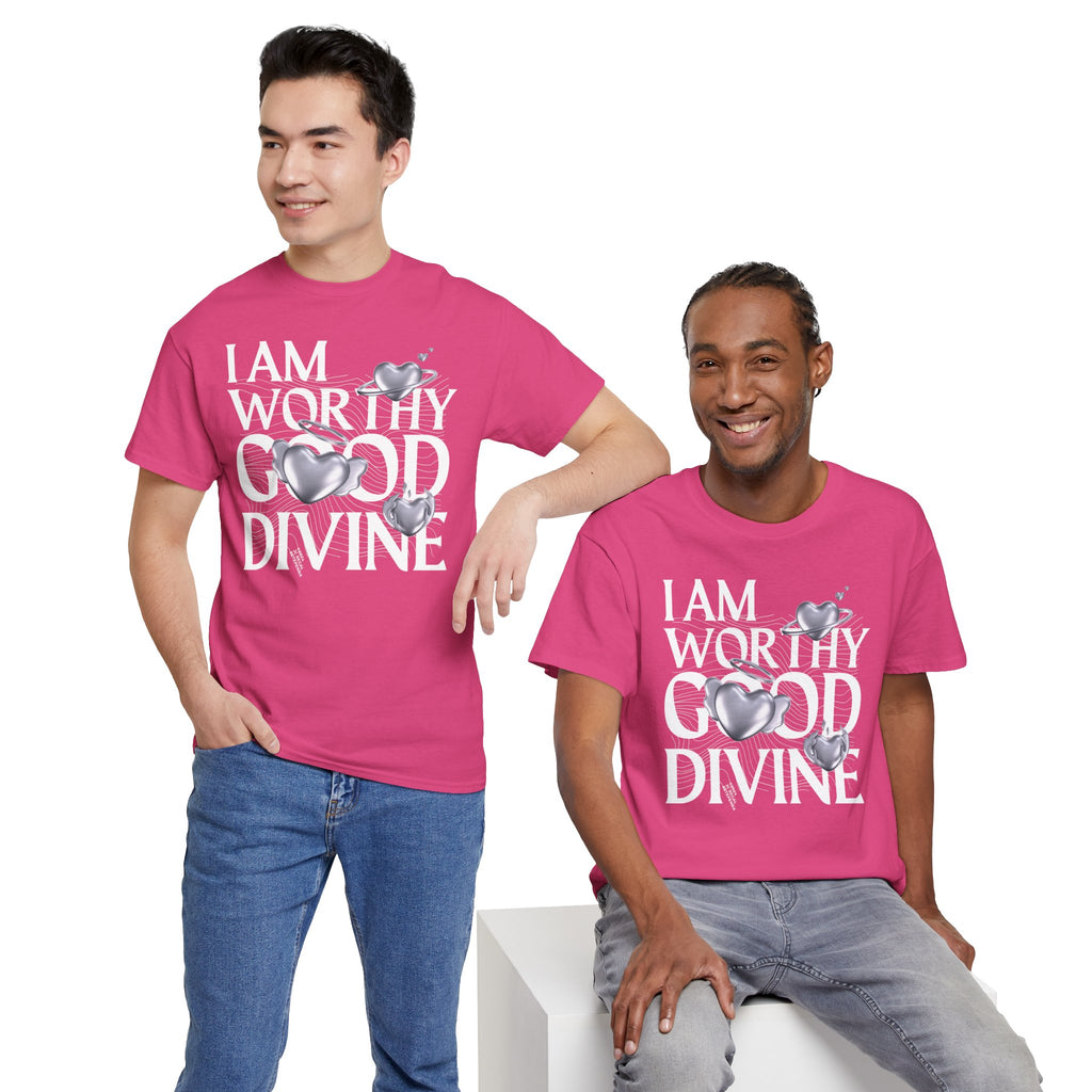 I AM WORTHY GOOD DIVINE Unisex Heavy Cotton Tee