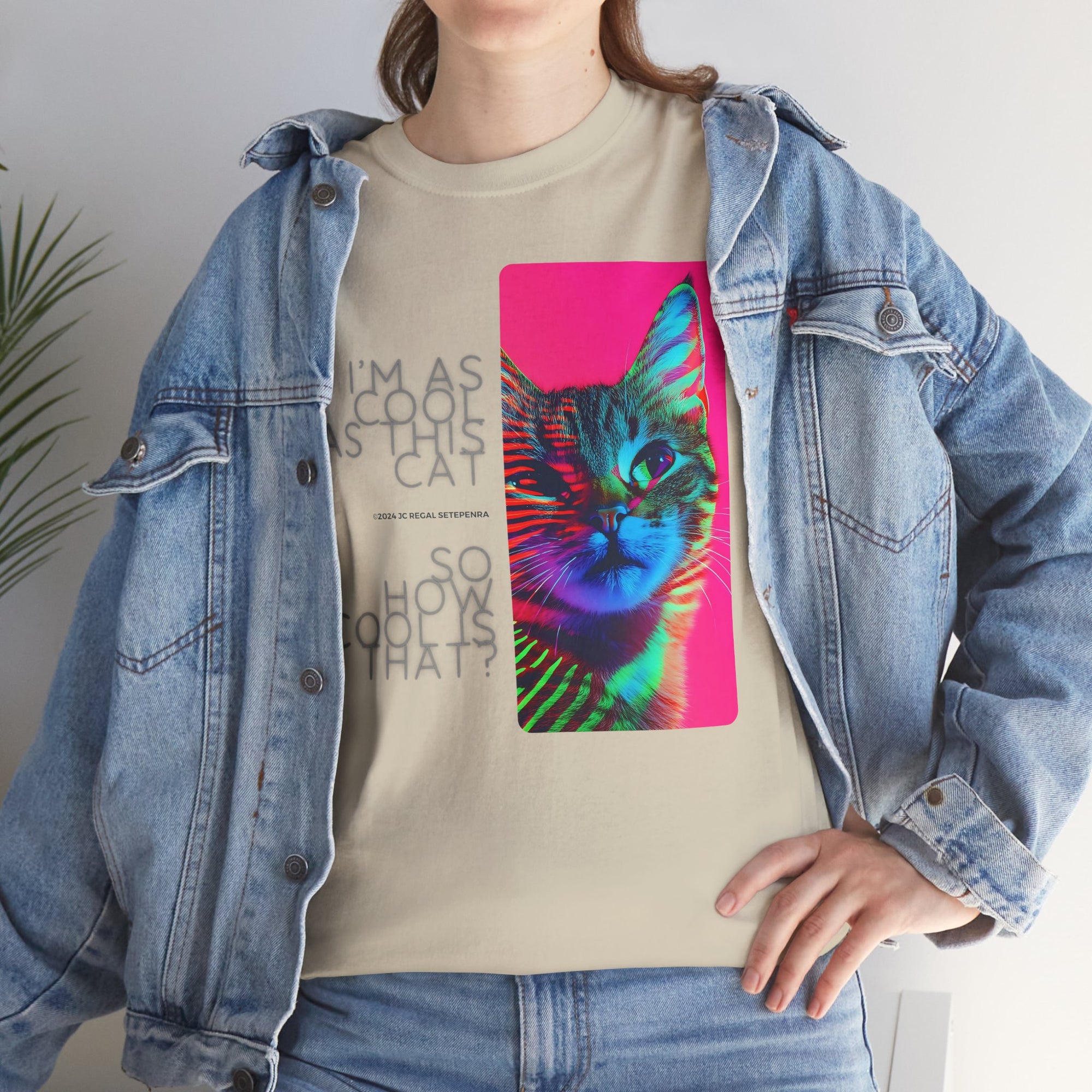 Cool Cat (Whiskers 2) Unisex Heavy Cotton Tee