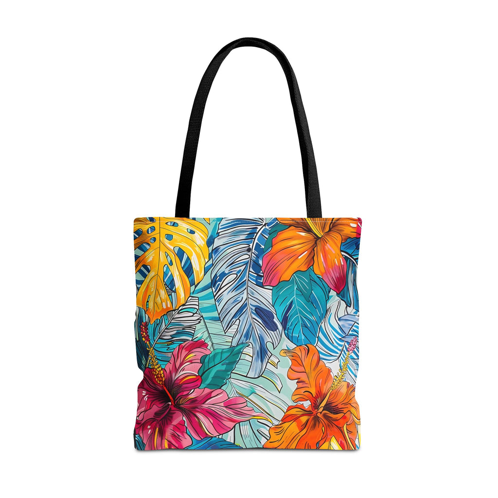 Monstera Hibiscus Tote Bag SETEPENRA Bags.