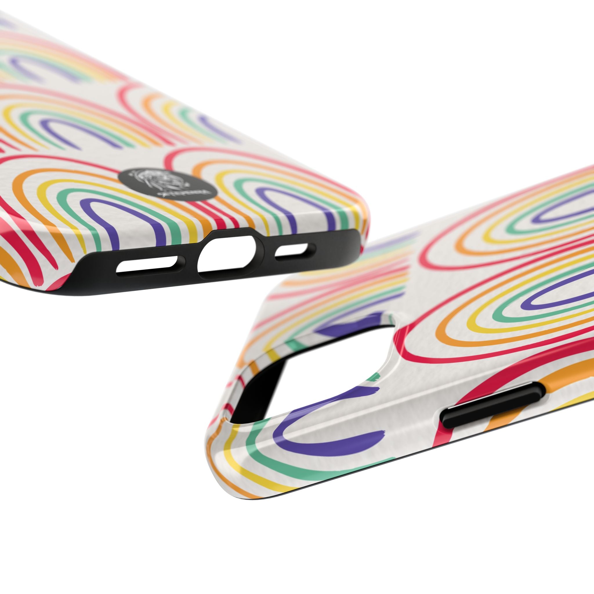 Retro Rainbow Tough Phone Case (For iPhone, Galaxy & More)