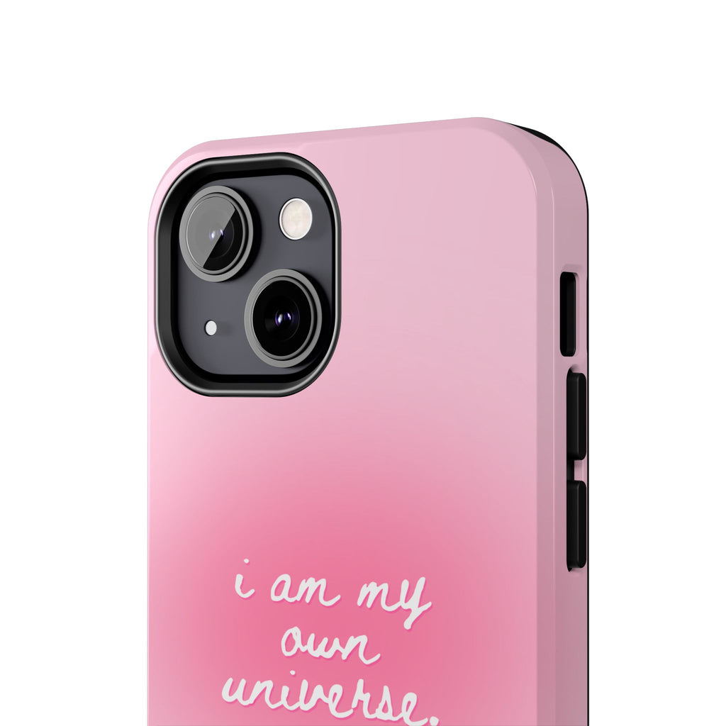 I Am My Own Universe — Pink Gradient Protective Cover Tough Phone Case
