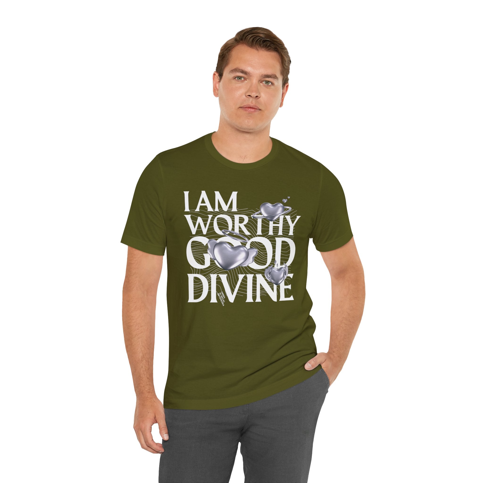 I AM WORTHY GOOD DIVINE Unisex Jersey Short Sleeve Tee