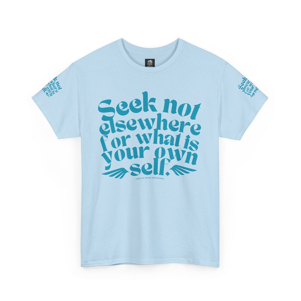 Seek Not Elsewhere (Aqua Edition) Unisex Heavy Cotton Tee SETEPENRA T-Shirt.