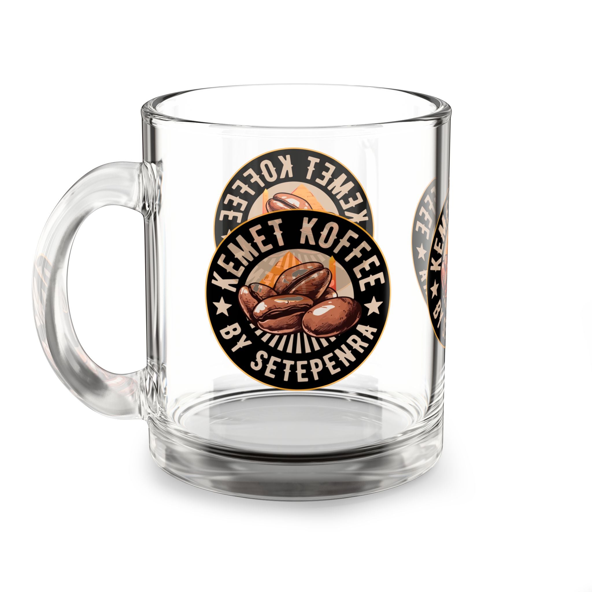 Kemet Koffee By Setepenra Glass Mug, 10oz
