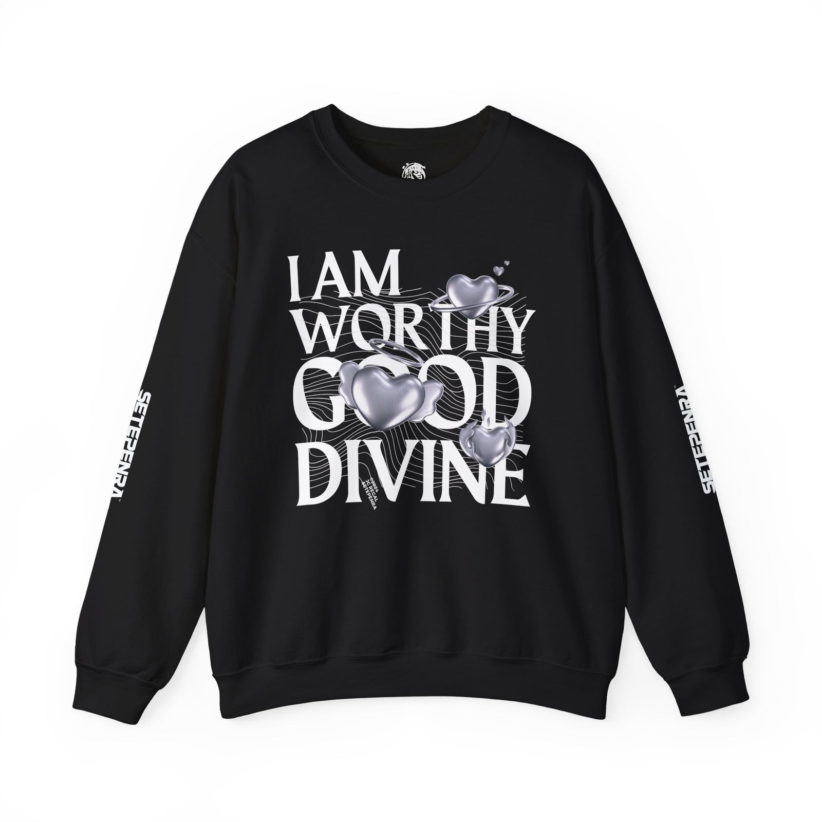 I AM WORTHY GOOD DIVINE Unisex Heavy Blend™ Crewneck Sweatshirt SETEPENRA Sweatshirt.