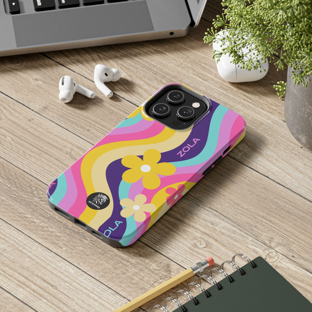 Zola Tough Phone Case (For iPhone, Galaxy & More) - Purple Wave