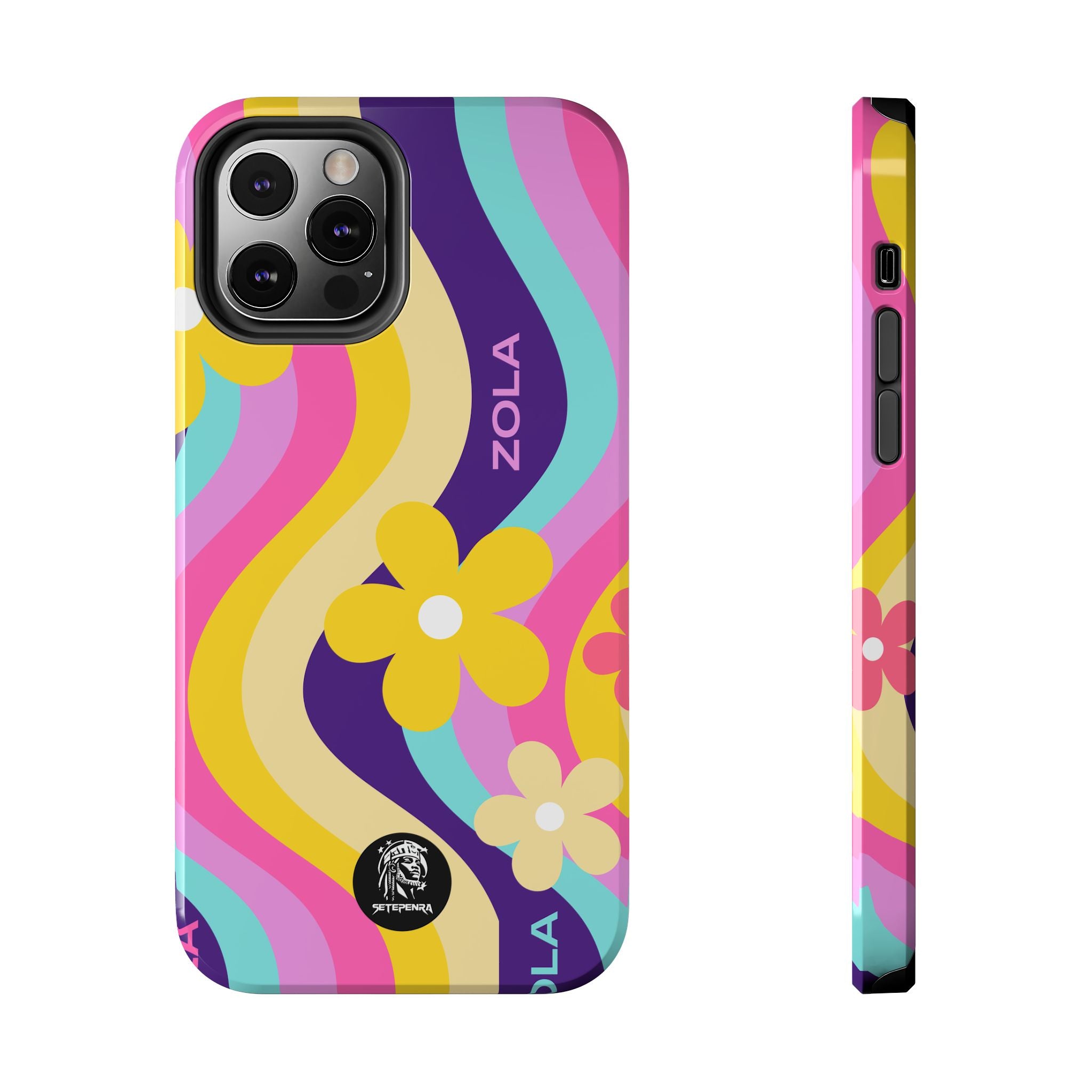 Zola Tough Phone Case (For iPhone, Galaxy & More) - Purple Wave SETEPENRA Phone Case.