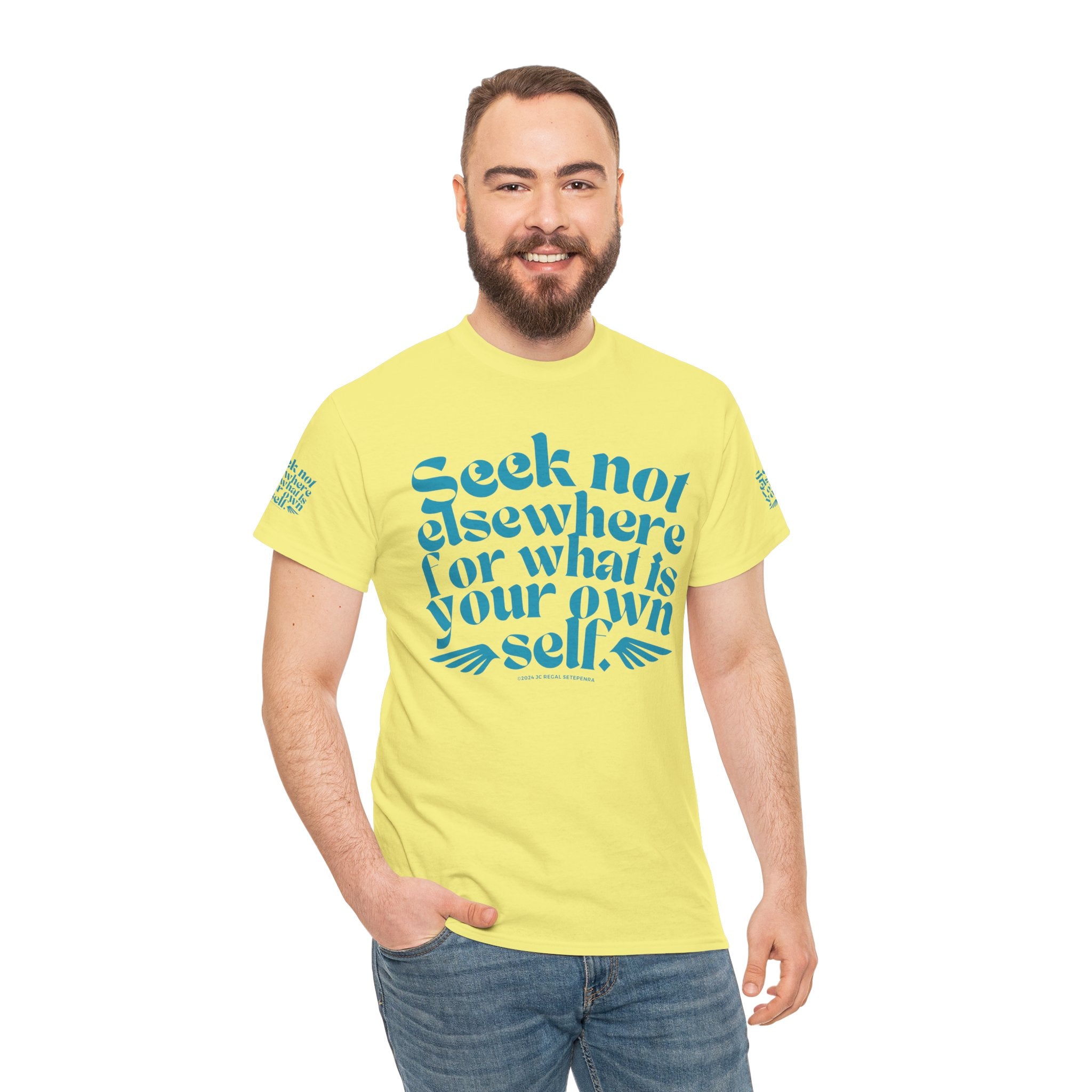 Seek Not Elsewhere (Aqua Edition) Unisex Heavy Cotton Tee