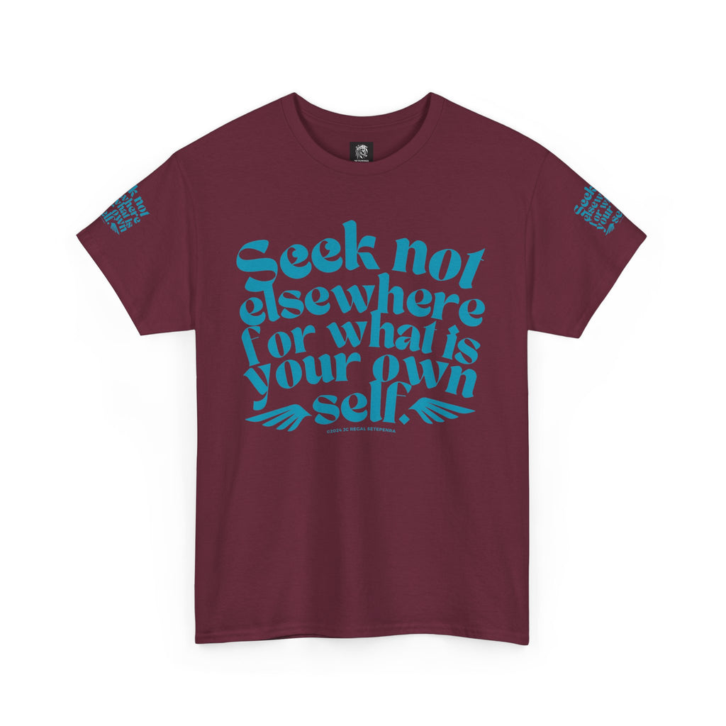 Seek Not Elsewhere (Aqua Edition) Unisex Heavy Cotton Tee SETEPENRA T-Shirt.