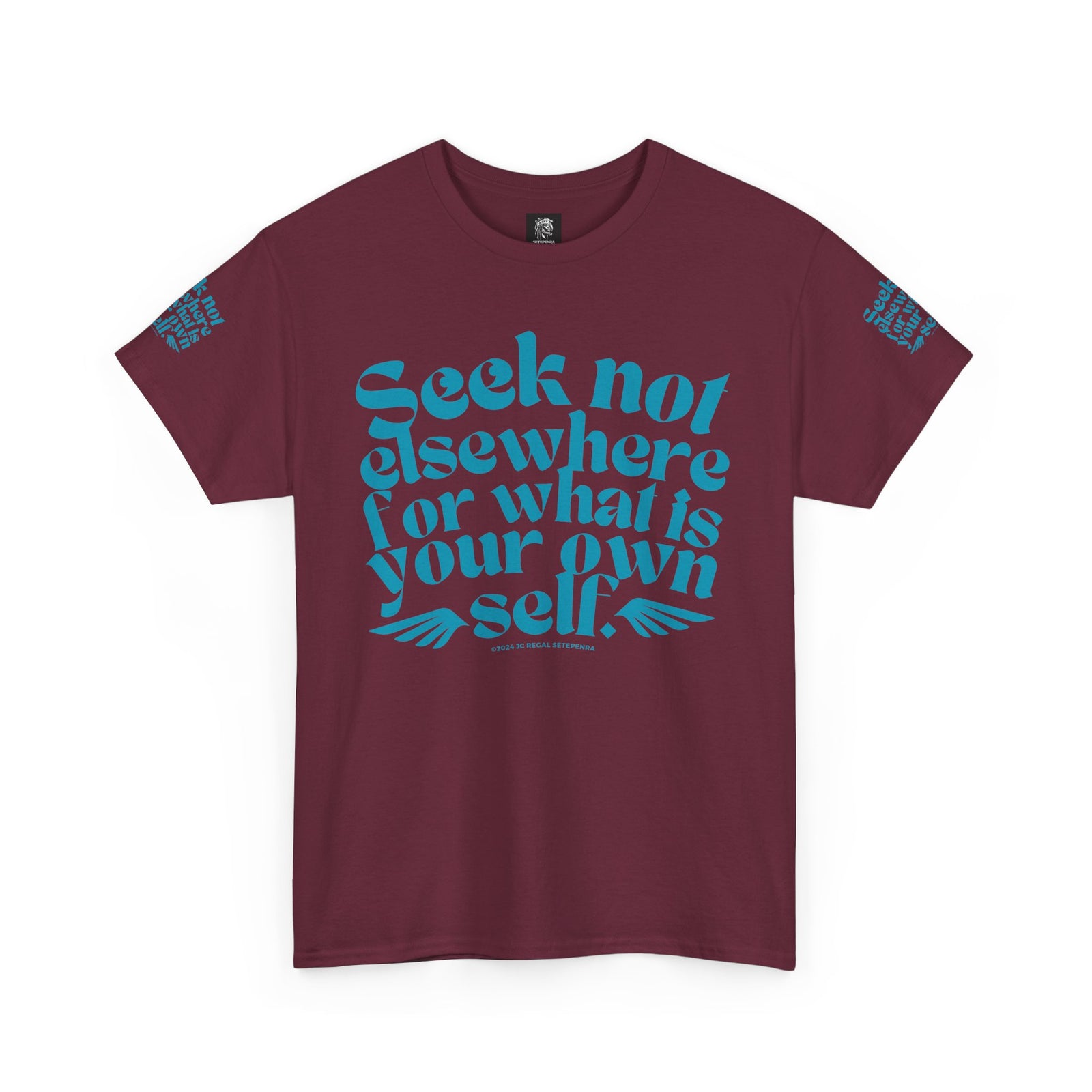 Seek Not Elsewhere (Aqua Edition) Unisex Heavy Cotton Tee SETEPENRA T-Shirt.