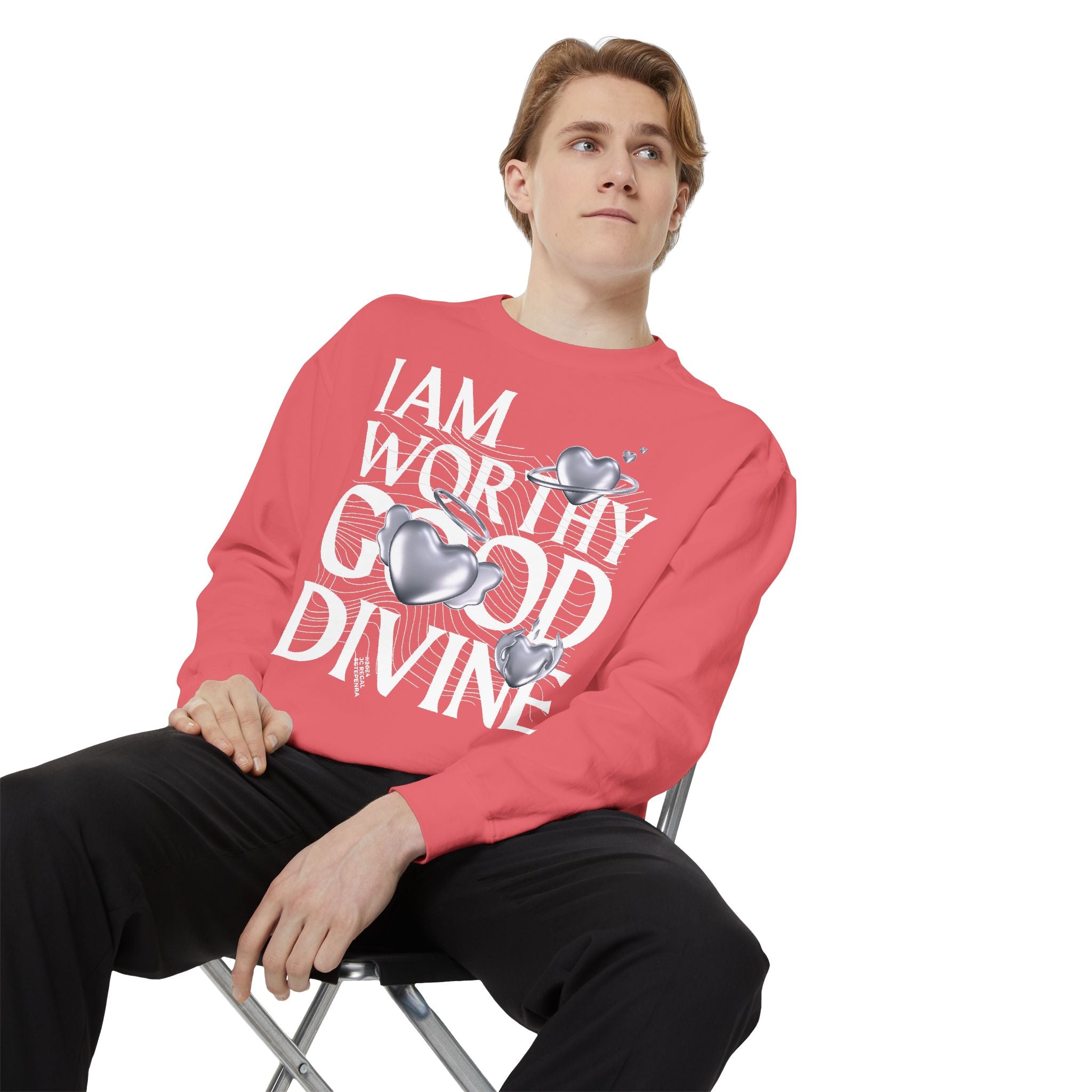 I AM WORTHY GOOD DIVINE Unisex Garment-Dyed Sweatshirt