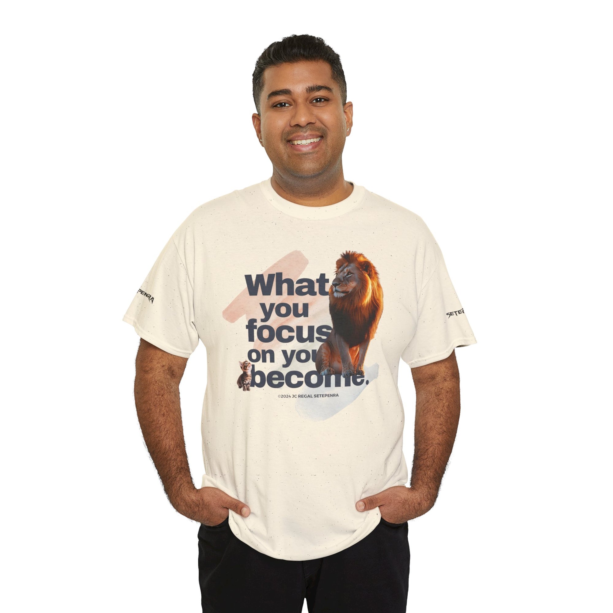 What You Focus On You Become Unisex Heavy Cotton Tee
