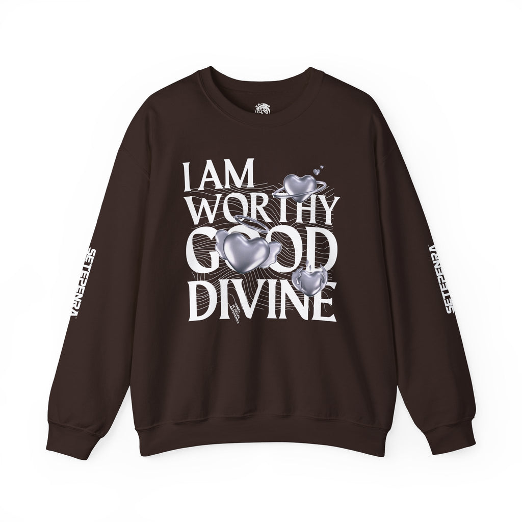 I AM WORTHY GOOD DIVINE Unisex Heavy Blend™ Crewneck Sweatshirt SETEPENRA Sweatshirt.