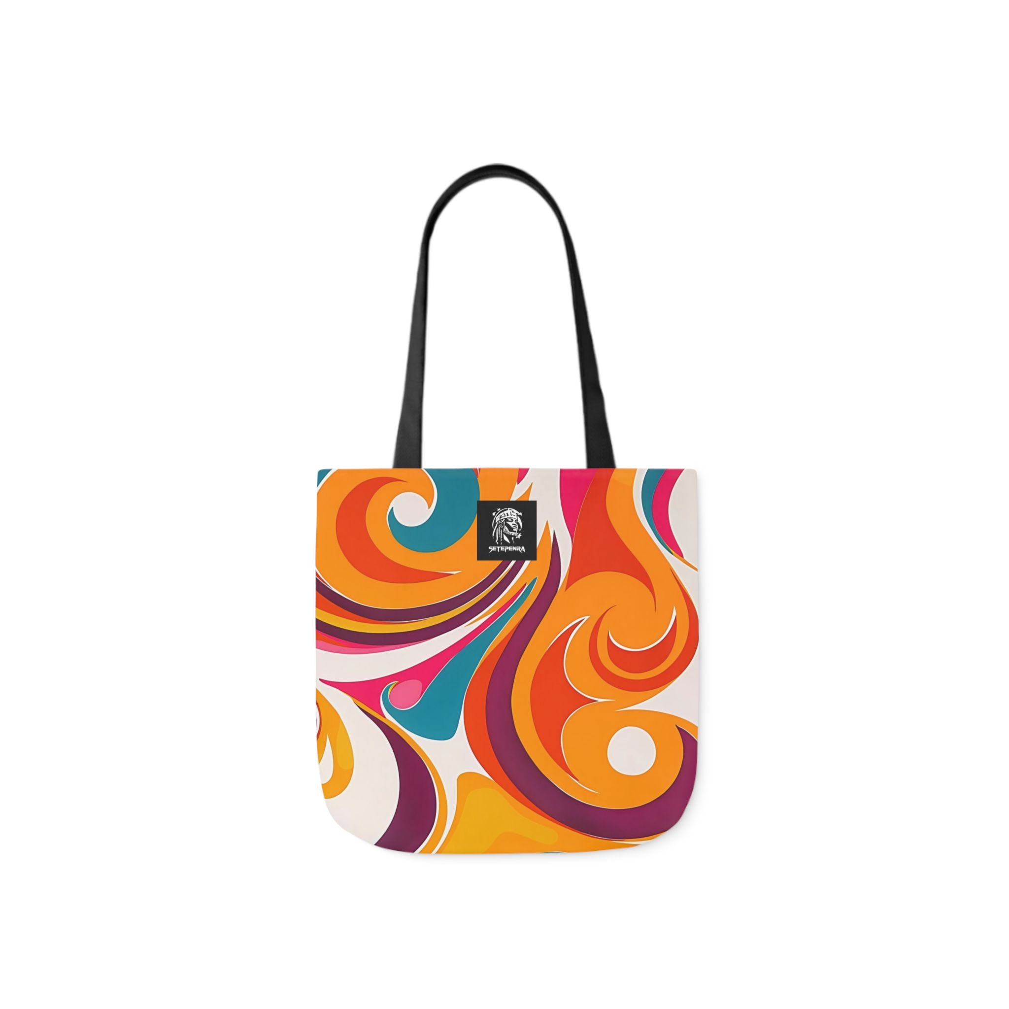 Golden Kandi Swirl  Canvas Tote Bag, 5-Color Straps SETEPENRA Accessories.