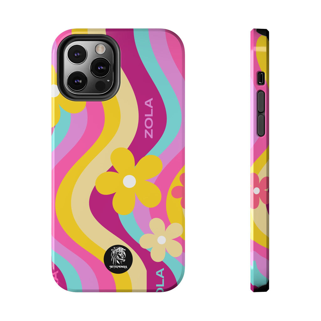 Zola Tough Phone Case (For iPhone, Galaxy & More) - Pink Wave SETEPENRA Phone Case.