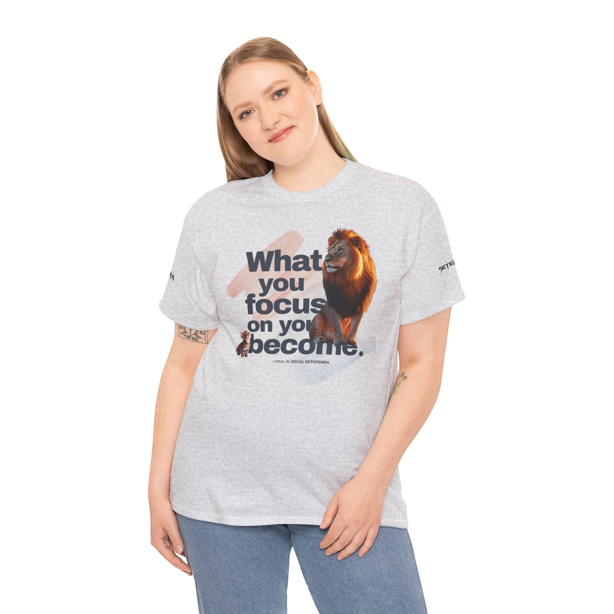 What You Focus On You Become Unisex Heavy Cotton Tee