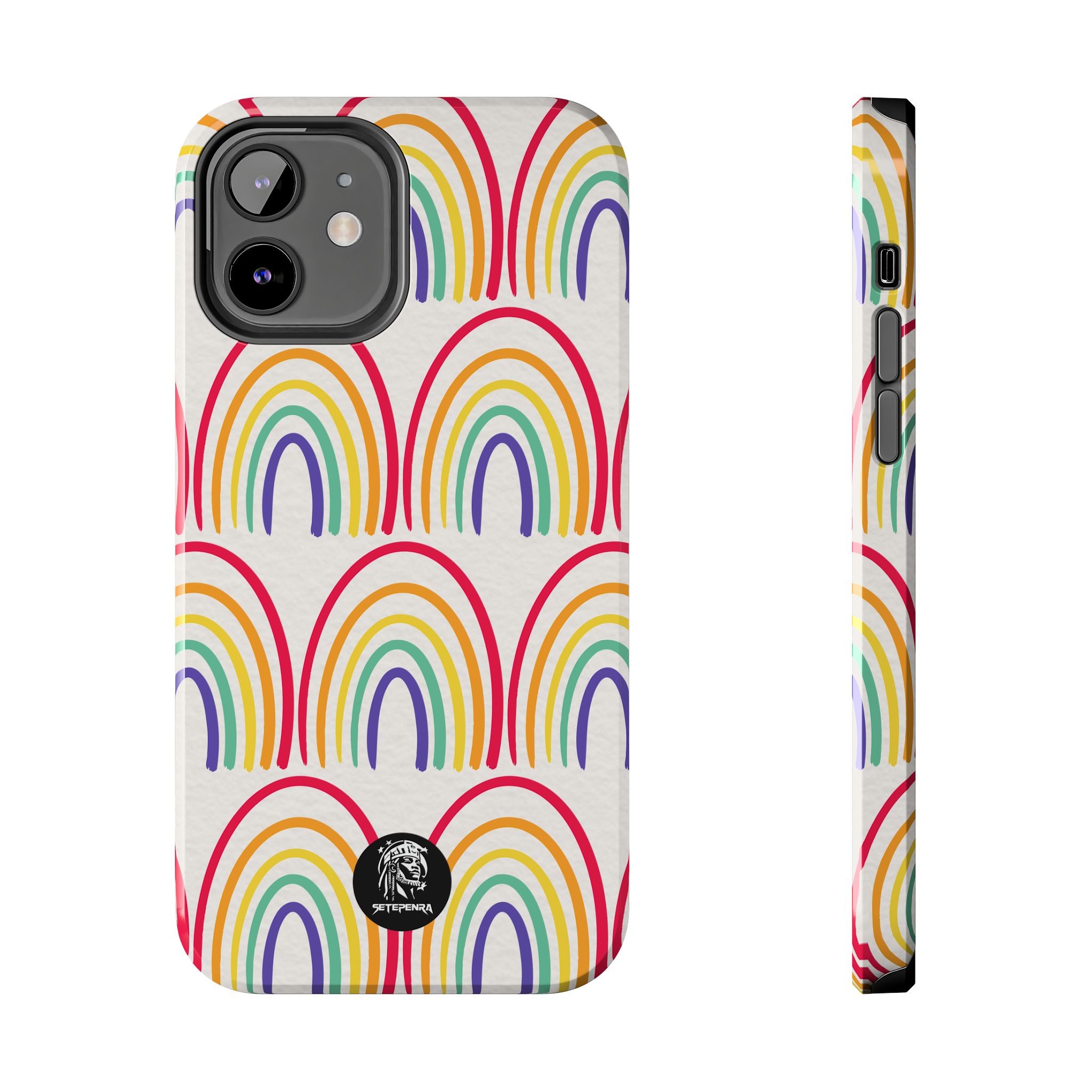 Retro Rainbow Tough Phone Case (For iPhone, Galaxy & More) SETEPENRA Phone Case.