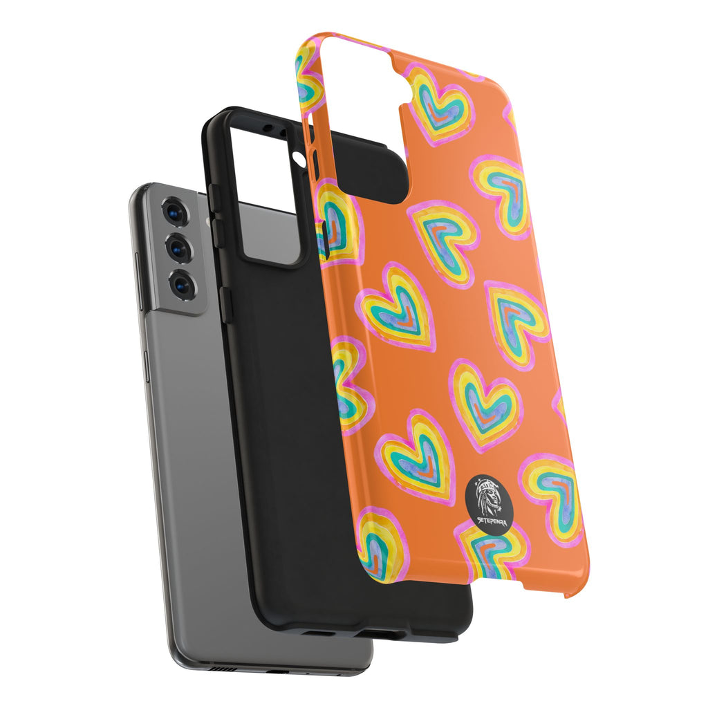 Rainbow Heart Tough Phone Case (For iPhone, Galaxy & More) - Crusta