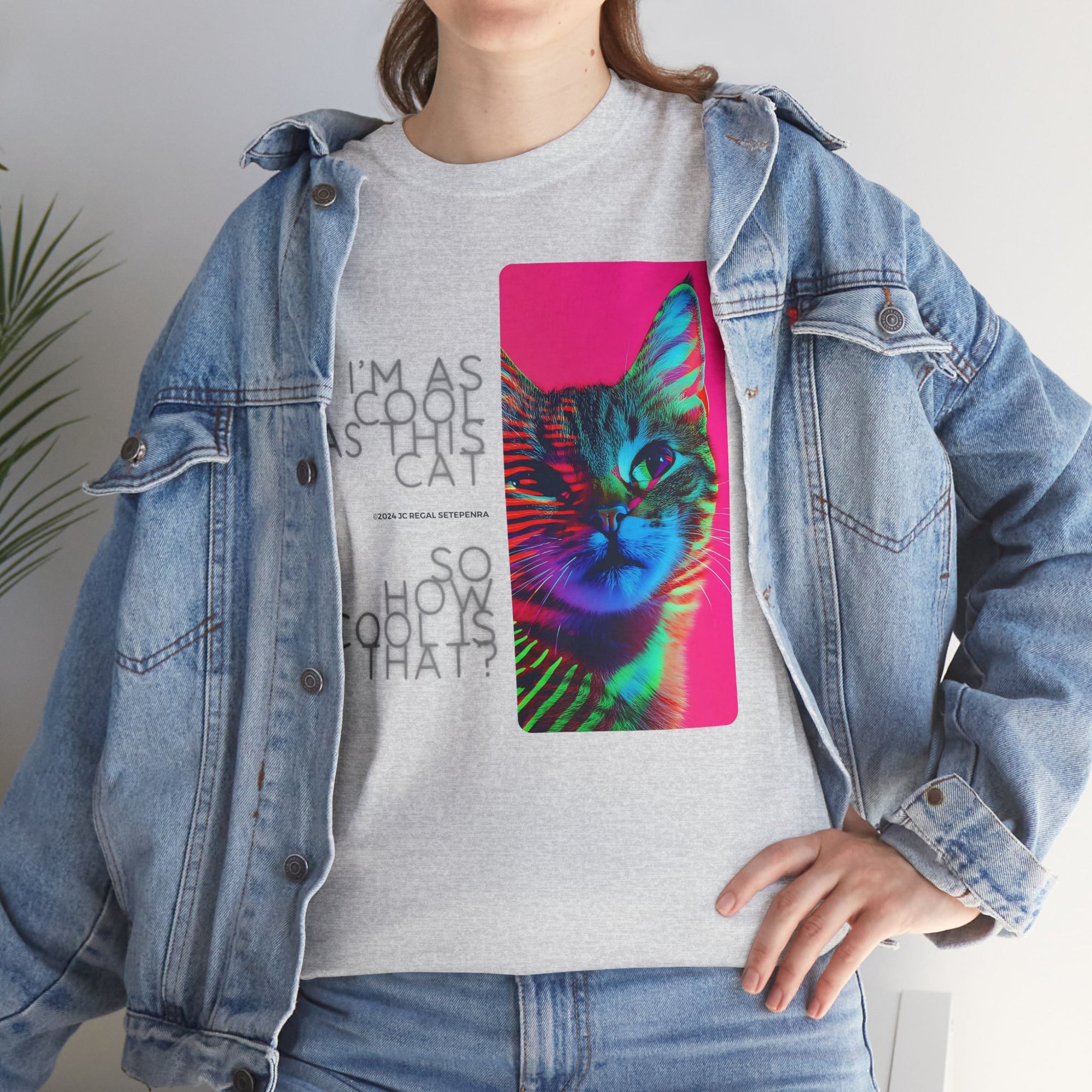 Cool Cat (Whiskers 2) Unisex Heavy Cotton Tee