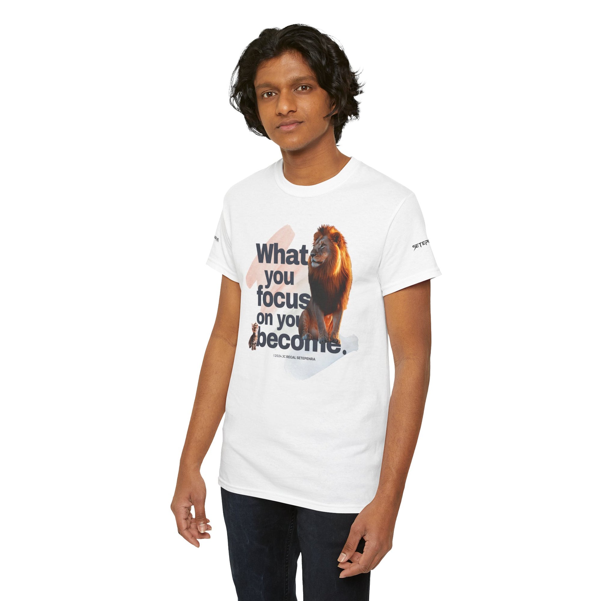 What You Focus On You Become Unisex Heavy Cotton Tee