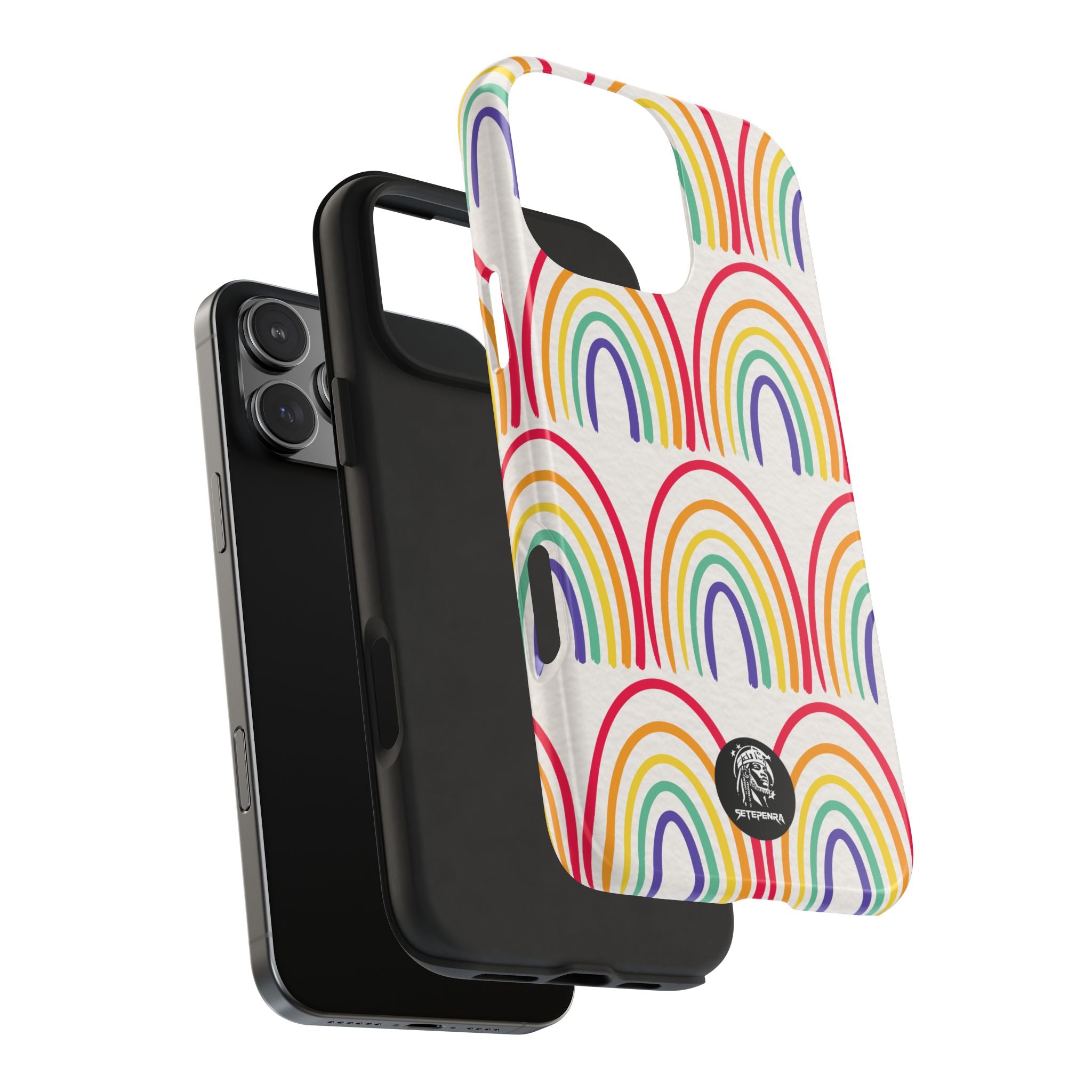 Retro Rainbow Tough Phone Case (For iPhone, Galaxy & More)