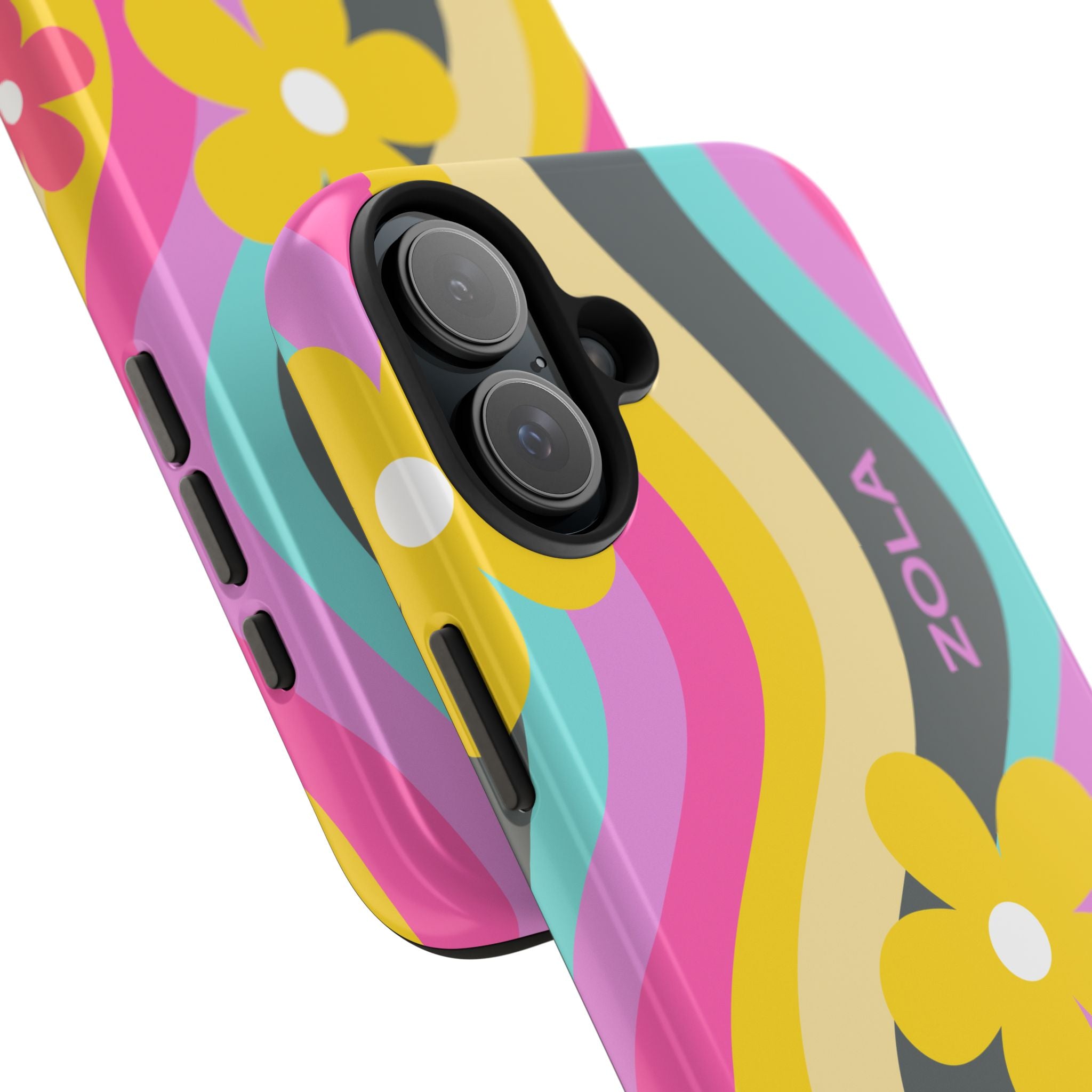 Zola Tough Phone Case (For iPhone, Galaxy & More) - Dark Grey Wave