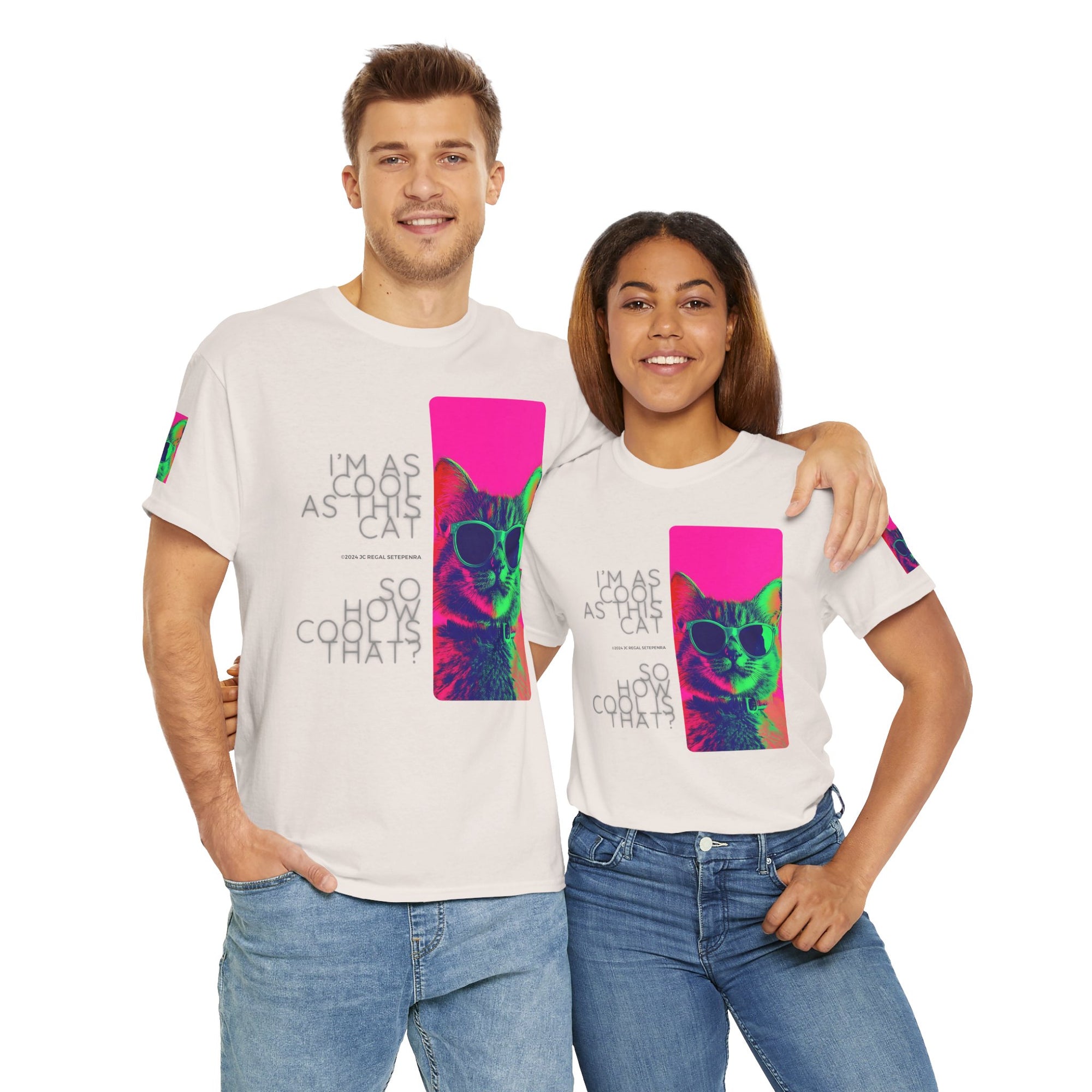 Cool Cat (Whiskers 1) Unisex Heavy Cotton Tee