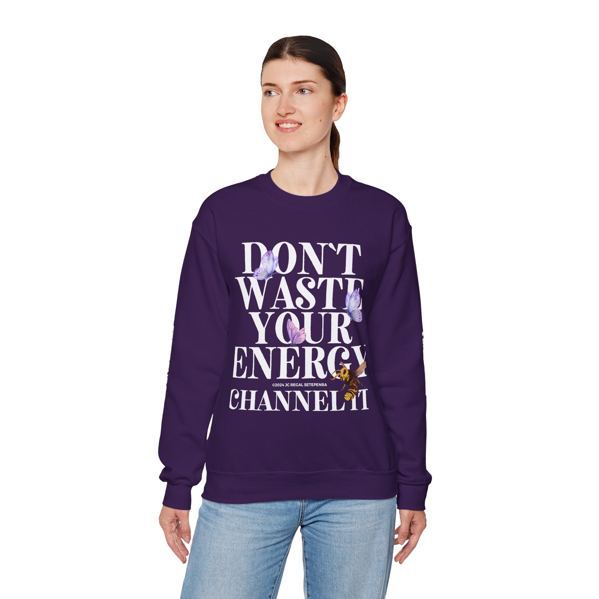 Channel It Unisex Heavy Blend™ Crewneck Sweatshirt (White Print)