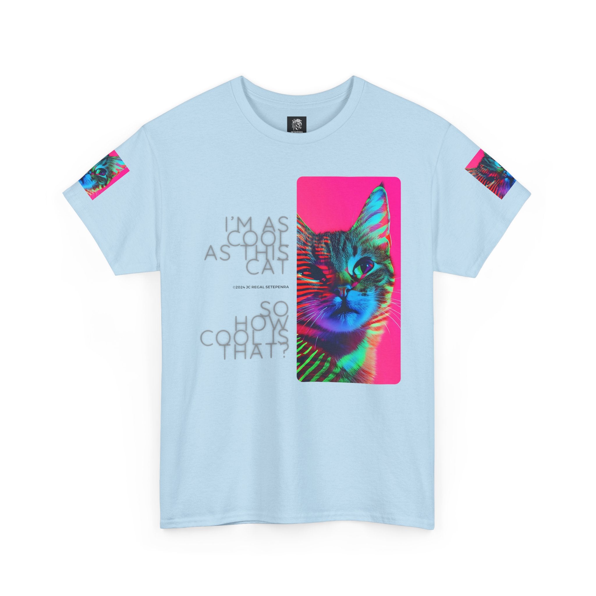 Cool Cat (Whiskers 2) Unisex Heavy Cotton Tee SETEPENRA T-Shirt.