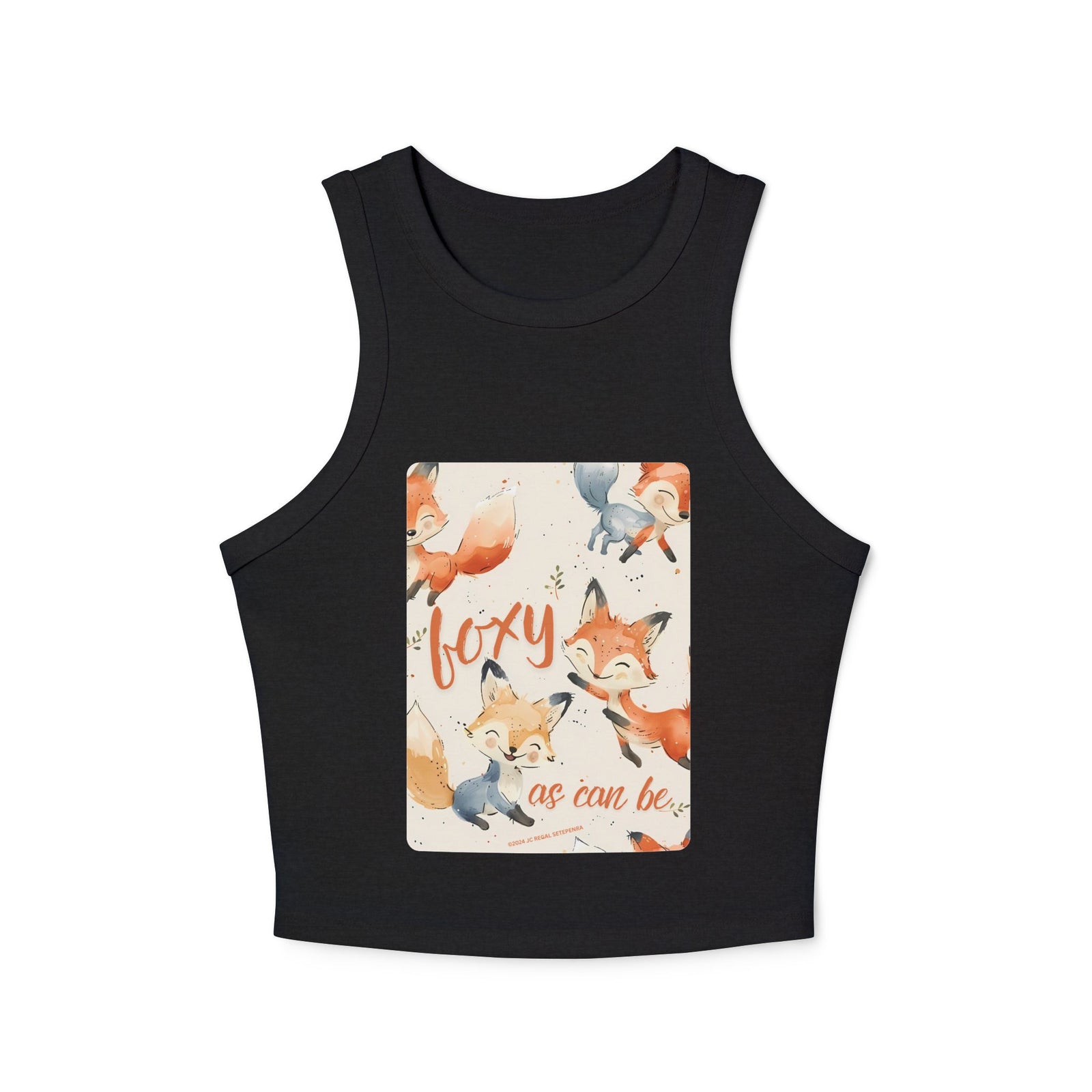 Foxy As Can Be Women's Micro Rib Racer Tank Top SETEPENRA Tank Top.