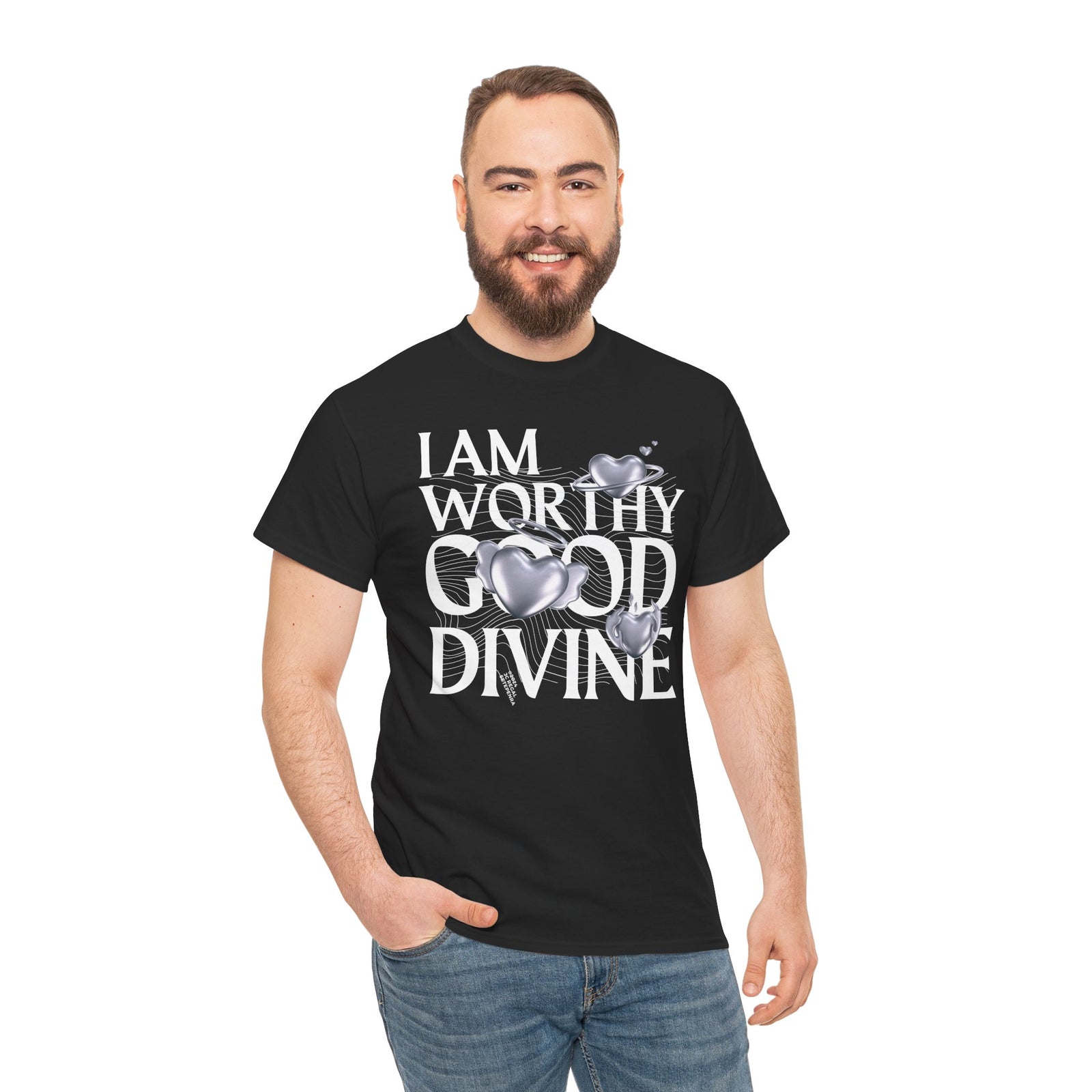 I AM WORTHY GOOD DIVINE Unisex Heavy Cotton Tee SETEPENRA T-Shirt.