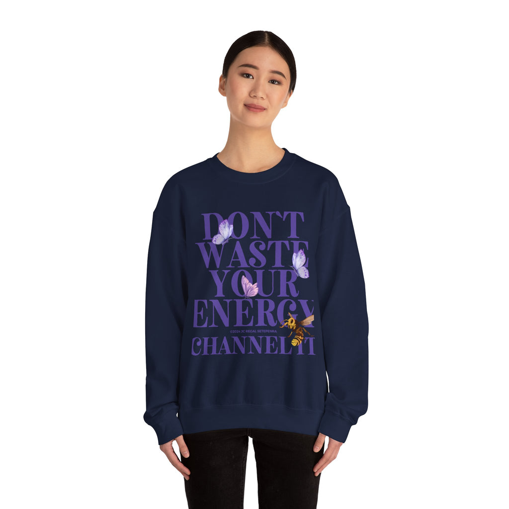 Channel It Unisex Heavy Blend™ Crewneck Sweatshirt (Purple Print)