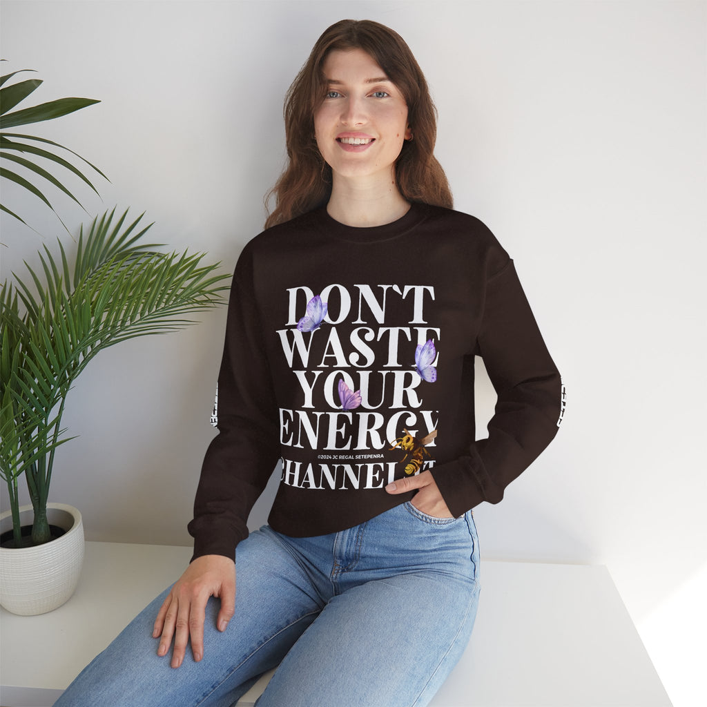 Channel It Unisex Heavy Blend™ Crewneck Sweatshirt (White Print)